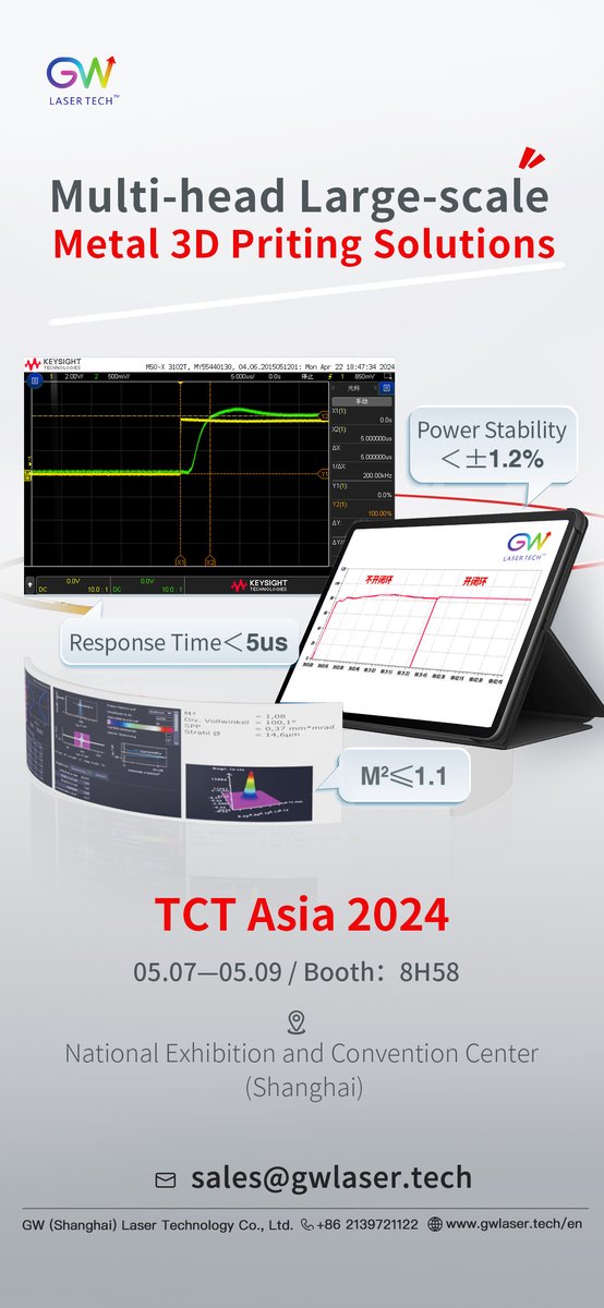 🌟 Join us at TCT Asia! 🌟
📅 Date: May 7-9
📍 Location: 8H58
Don't miss out on:
🔹 Live demonstrations of cutting-edge 3D printing systems
🔹 Engaging discussions with our team of experts
See you there! 🌟
#3dprinting #TCTasia #metal3dprinting #additivemanufacturing #fiberlaser