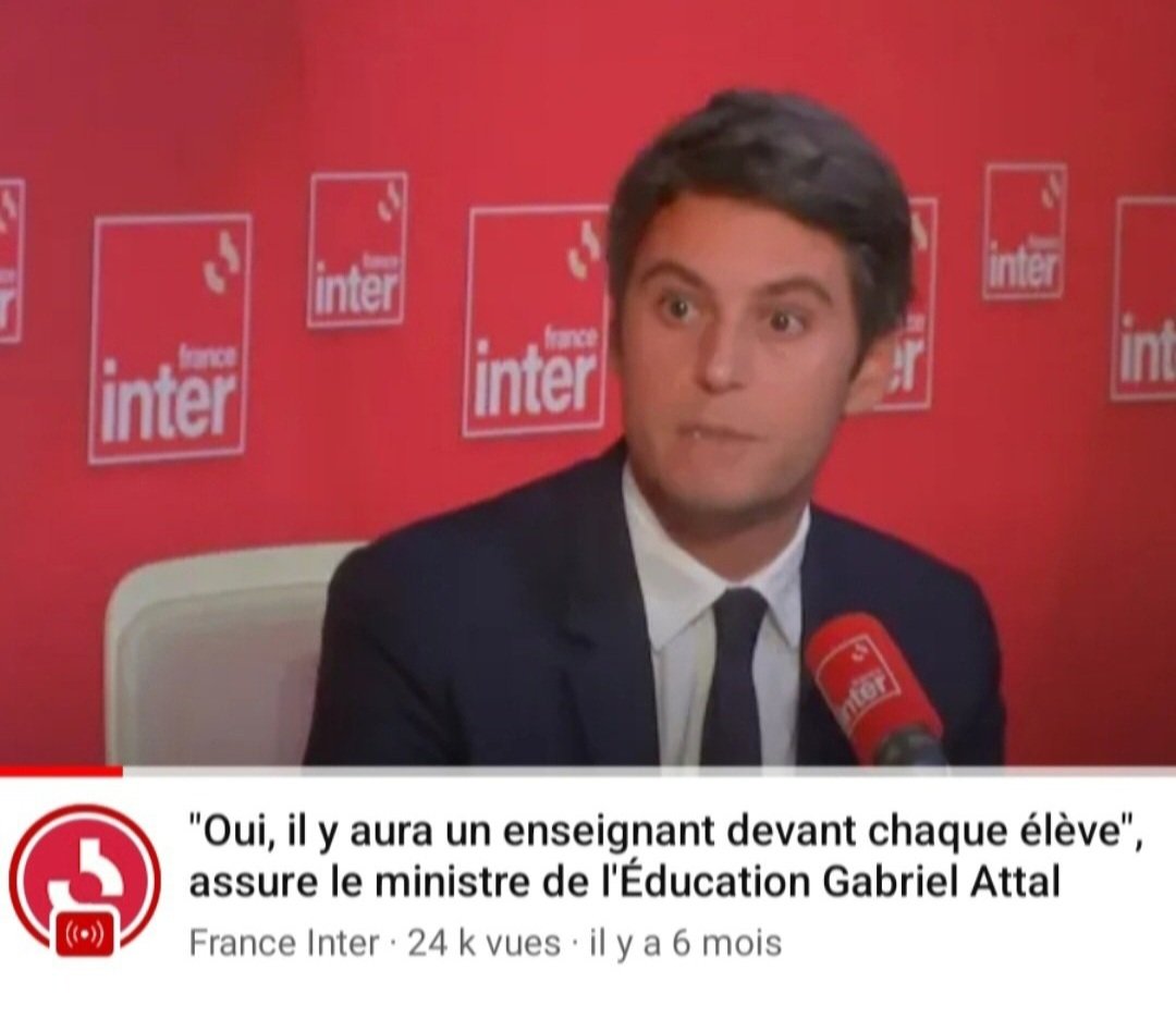 Aucun ' journaliste ' ne dit à Gabriel Attal qu'il n'a pas respecté son engagement. Peut-être qu'il faut recruter des journalistes étrangers pour l'interviewer et pour nous informer ?