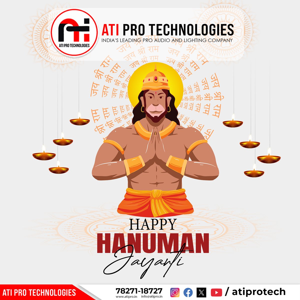 हनुमान हनुमान जन्मोत्सव 2024 की हार्दिक शुभकामनाएं  🙏🚩
जय श्री राम 🙏🚩

#atiprotechnologies #atipro 
#jaishreeram #hanumanjanmotsav