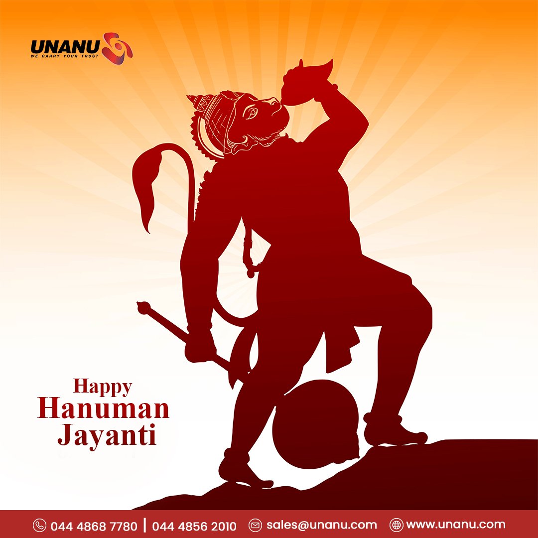 Happy Hanuman Jayanti.!

#jaihanuman #jaishriram #hanumanjayanti #hanuman #ramdoothanuman 

#unanu #unanusupplychain #Unanutechnologies #unanutech