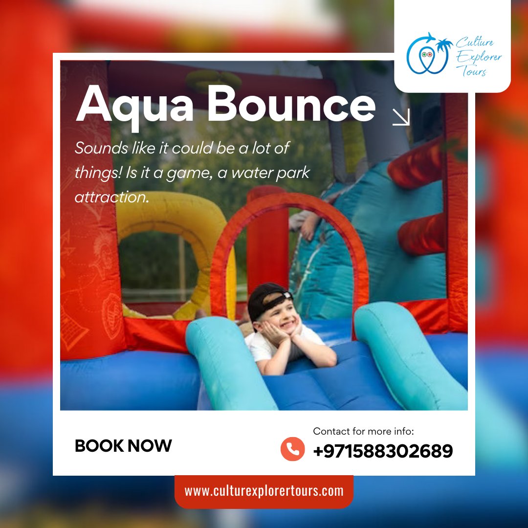 Book your tickets now and experience bouncing thrills on a giant inflatable water park. Perfect for a fun day out with friends and family.  Limited spots available, so don't miss out!

🌍 culturexplorertours.com

#cultureexploretours #AquaBounce #WaterPark #FamilyFunDay #Splash