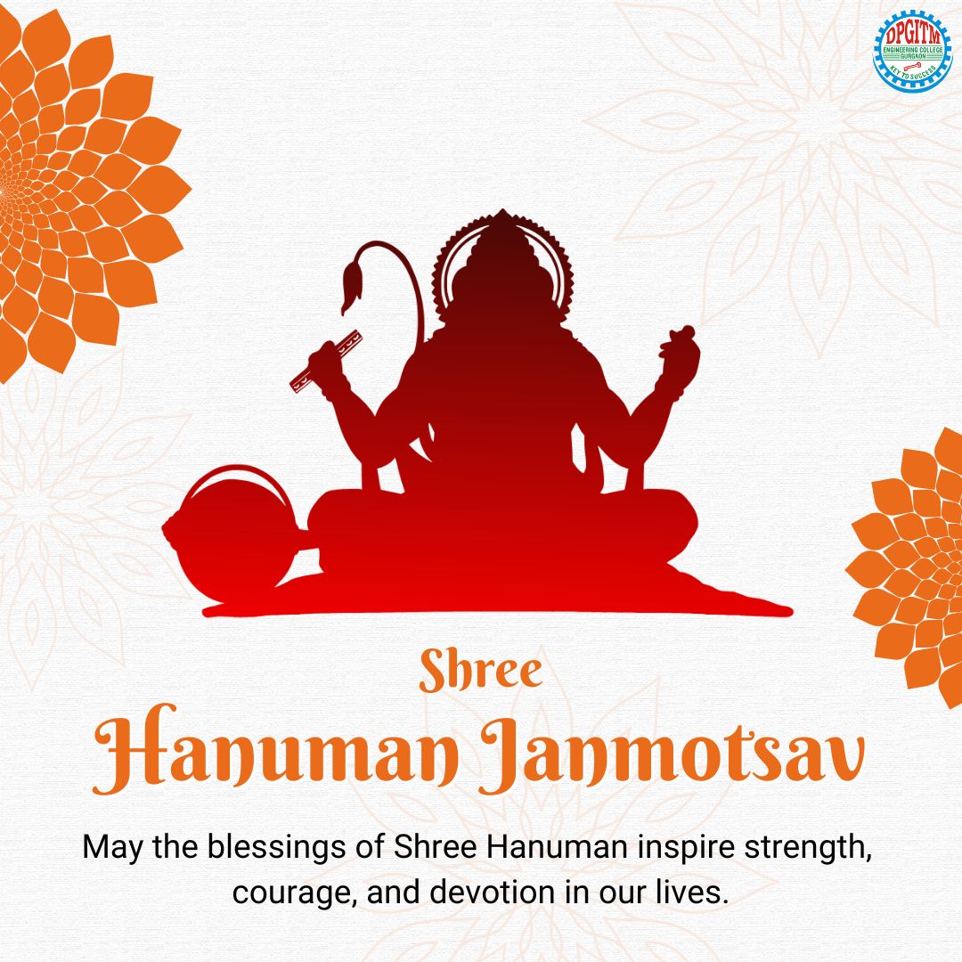 May the energy of Lord Hanuman uplift your spirits and fill your life with peace and joy. Happy Hanuman Janmotsav!

#dpgitm #hanumanjanmotsav2024 #lordhanuman #hanumanbhakt #jaihanuman #hanumanchalisa #hanumantemple #hanumanji #bajrangbali