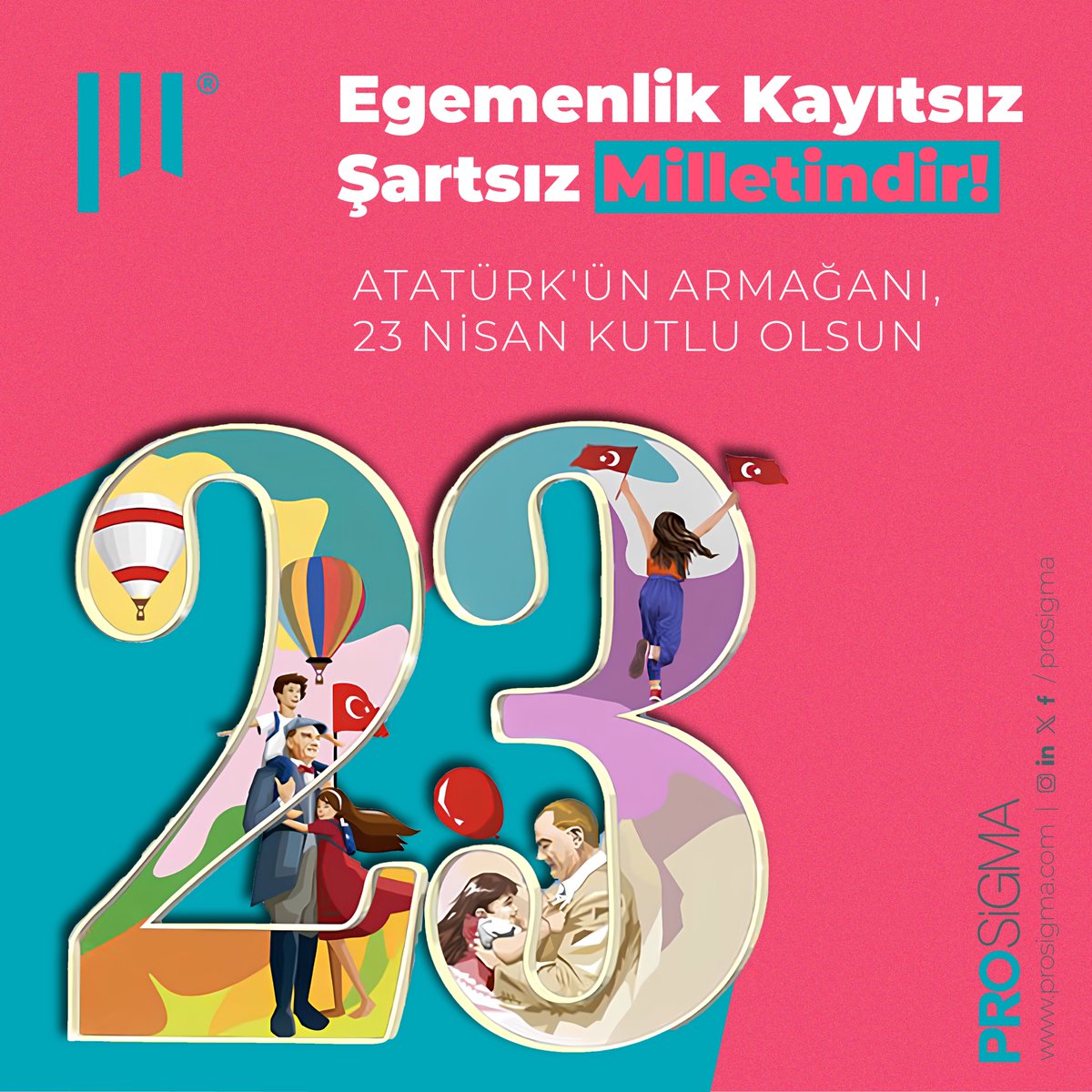 Bugün 23 Nisan! Milli egemenliğimizin simgesi, çocuklarımızın bayramı.

#23nisan #ulusalegemenlikveçocukbayramı #atatürk