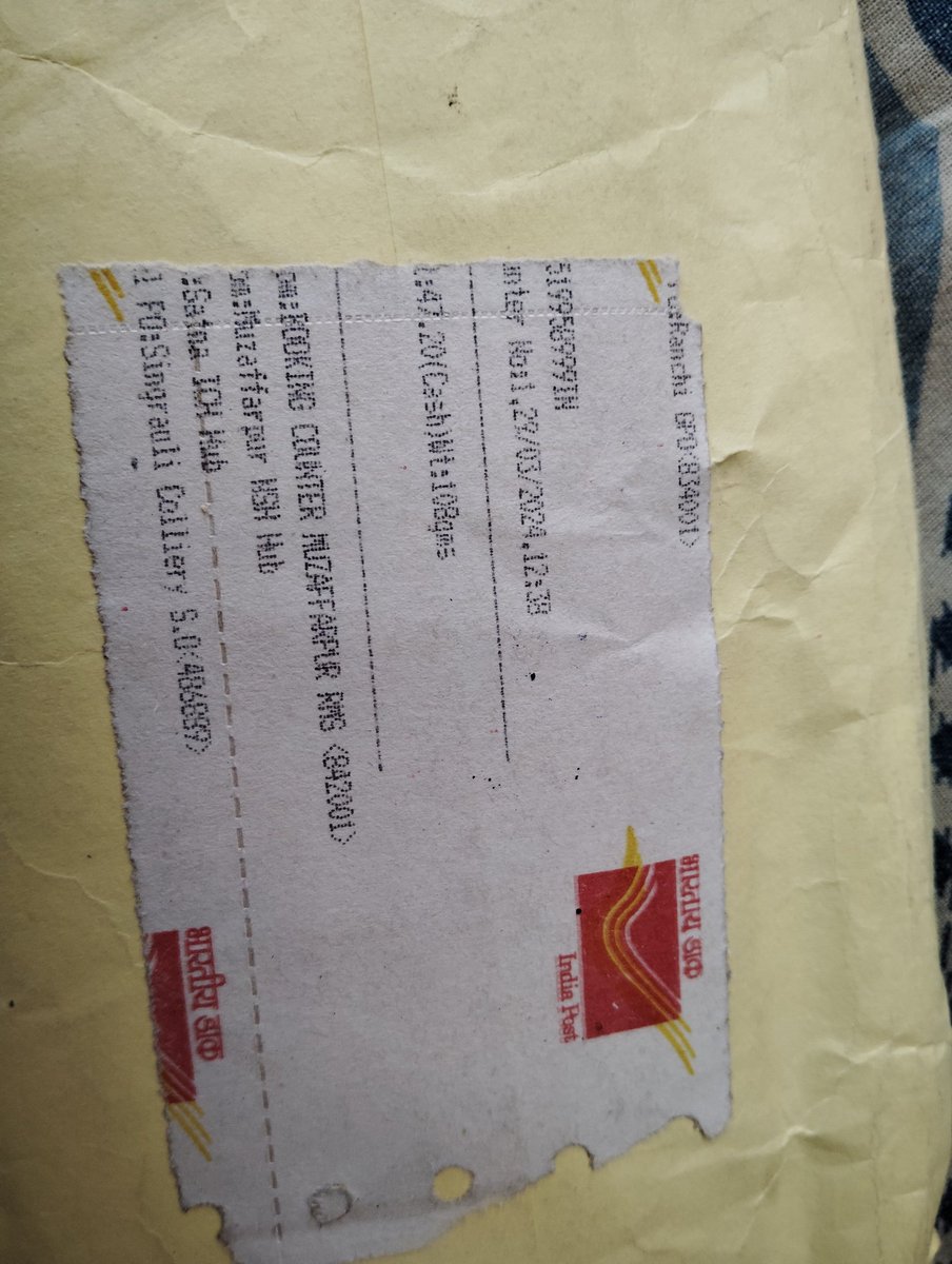 KunalKumar4059's tweet photo. @IndiaPostOffice @AshwiniVaishnaw speed post on 29/03/2024 got it return back on 23/04/2024. Usually it takes only 3-4 days to deliver. Please punish the people involved in this. My job date has gone over due to your fault. At this pace indian speed post will work sir? Action pls https://t.co/rBmiU1Tj1u