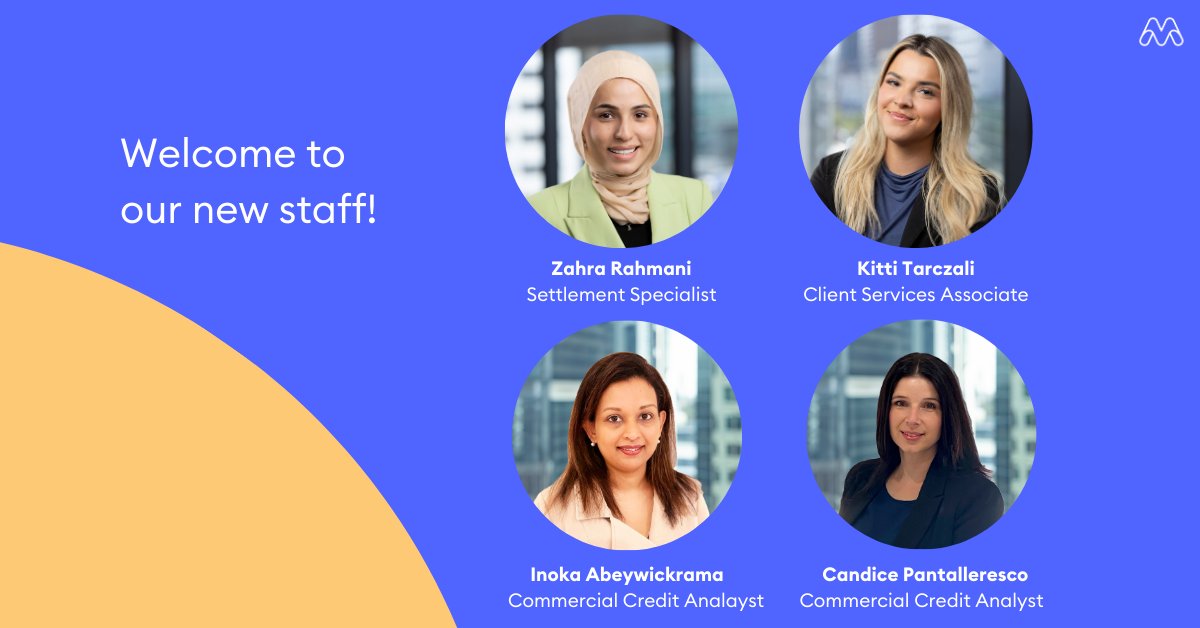 Introducing our newest team members 👩‍💼

We're growing our credit, settlements and customer service teams with new hires Inoka Abeywickrama, Candice Pantalleresco, Kitti Tarczali and Zahra Rahmani. We're looking forward to them assisting our clients. 

#MeetOurTeam #NewHires