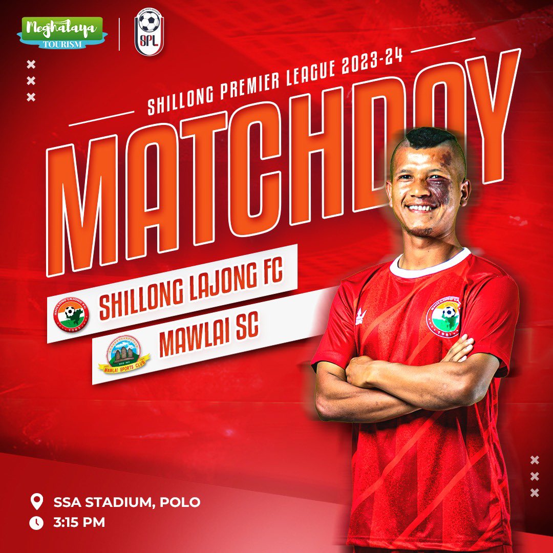 We resume our Shillong Premier League campaign today against Mawlai SC at 3:15 pm in SSA Stadium. Let's go Reds 👊🔴 #shillongpremierleague #shillonglajong #lajong #meghalayatourism #meghalaya #sarongiakalajong