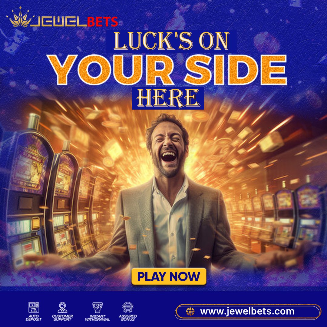 Luck's on your side here
.
cutt.ly/loginjewel

#jewelbet #casino #winningstreak 
#gameitfun #casinofun #playandwin 
#casinoslots #casinogame 
#jackpotwinner #winbig