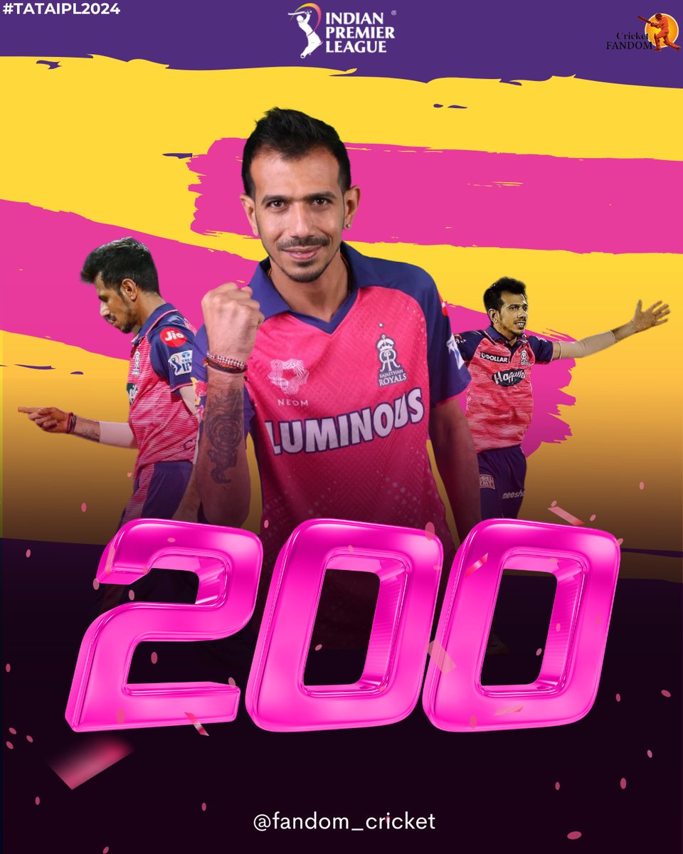 Yuzvendra Chahal becomes the 1st Bowler to complete 200 Wickets in IPL History🔥 #TATAIPL2024 #YuzvendraChahal #cricketupdate #IPL2024 #IPL