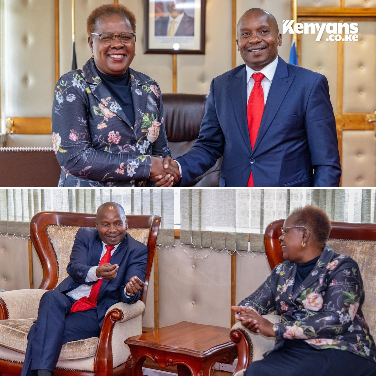 CS Alice Wahome meets CS Kindiki to discuss how they are going to fight land cartels