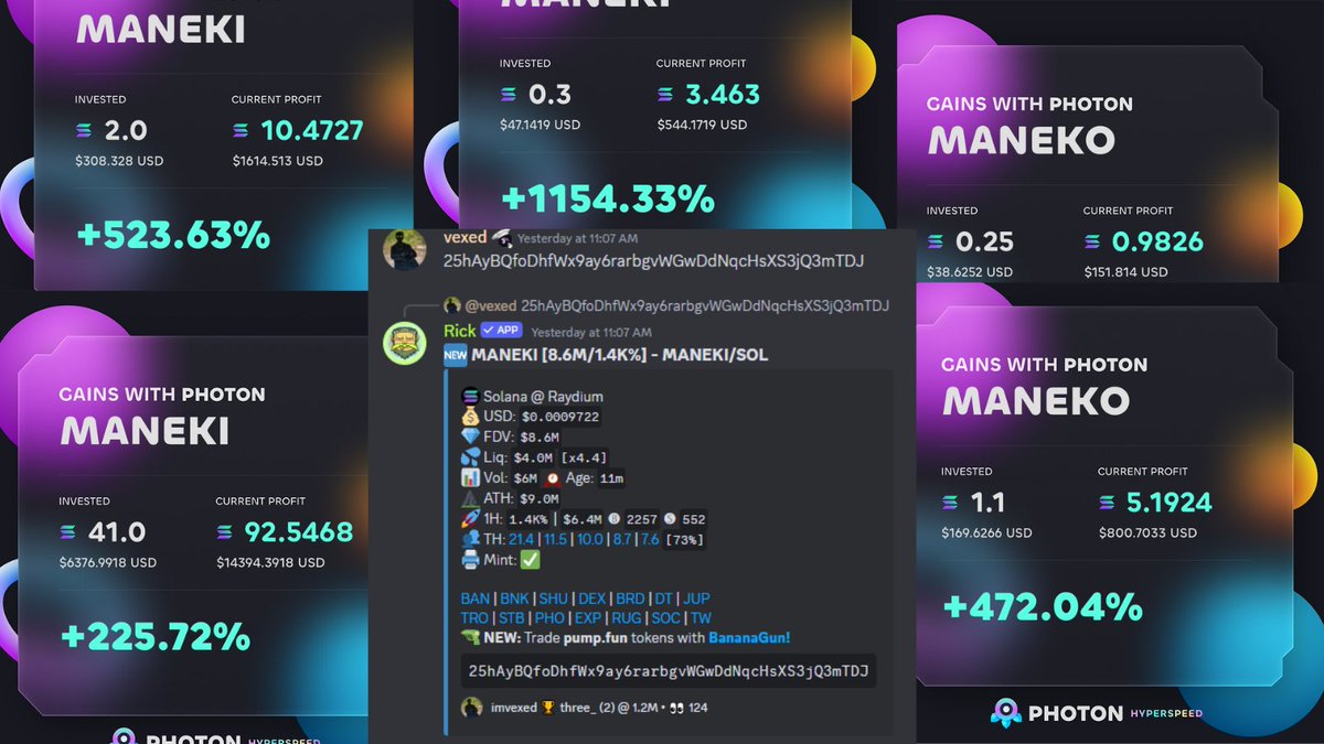 Did you catch $Maneki? Our members were able to secure a 10x+ thank to a staff call from <a href="/imvexed_/">Vexed™</a> 

Like ♥ + Retweet ♻ for Beta!