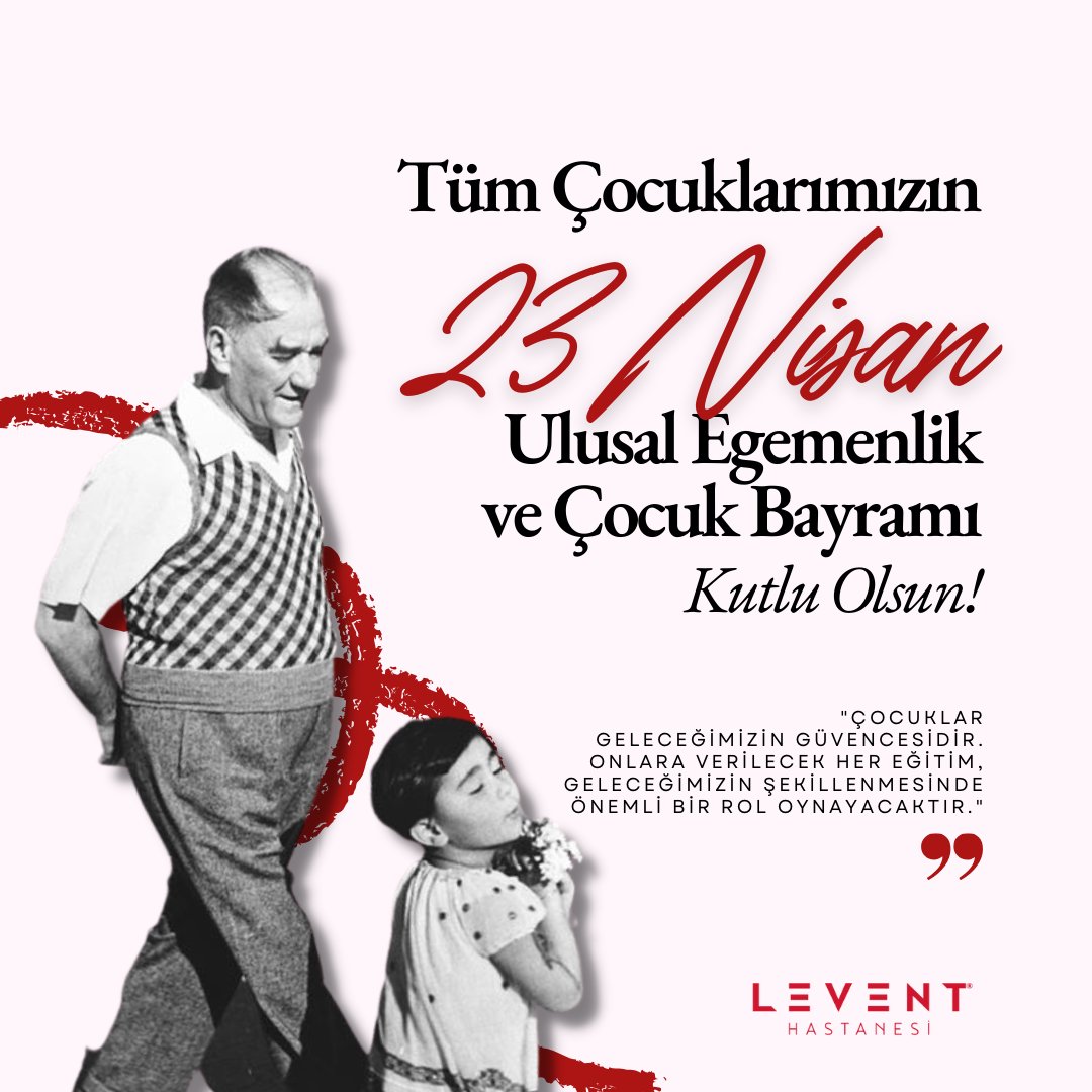Tüm çocuklarımızın 23 Nisan Ulusal Egemenlik ve Çocuk Bayramı Kutlu Olsun!
#23nisan #ulusalegemenlikveçocukbayramı #23nisanulusalegemenlikveçocukbayramı #leventhastanesi