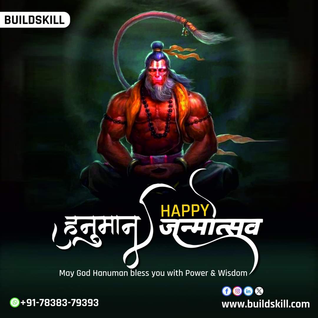 Buildskill_IND's tweet image. Happy Hanuman Jayanti to all! Let's celebrate the embodiment of devotion, strength, and loyalty. May Lord Hanuman inspire us to face life's trials with unwavering faith and dedication. 

#HanumanJayanti #buildskill #buildskilltools #hanumanjayanti2024