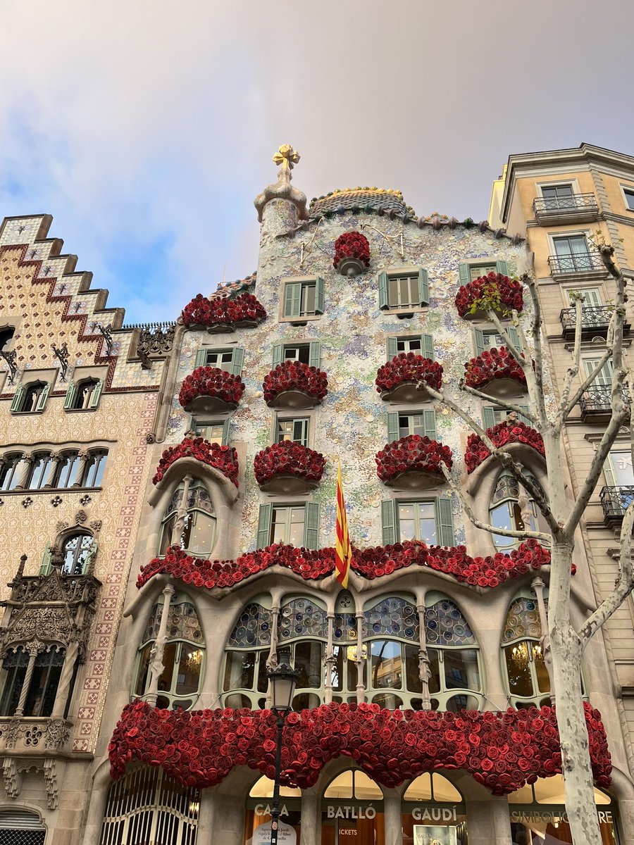 La façana més instagramejable del dia abans que s'ompli de curiosos #SantJordiRAC1 #SantJordi2024