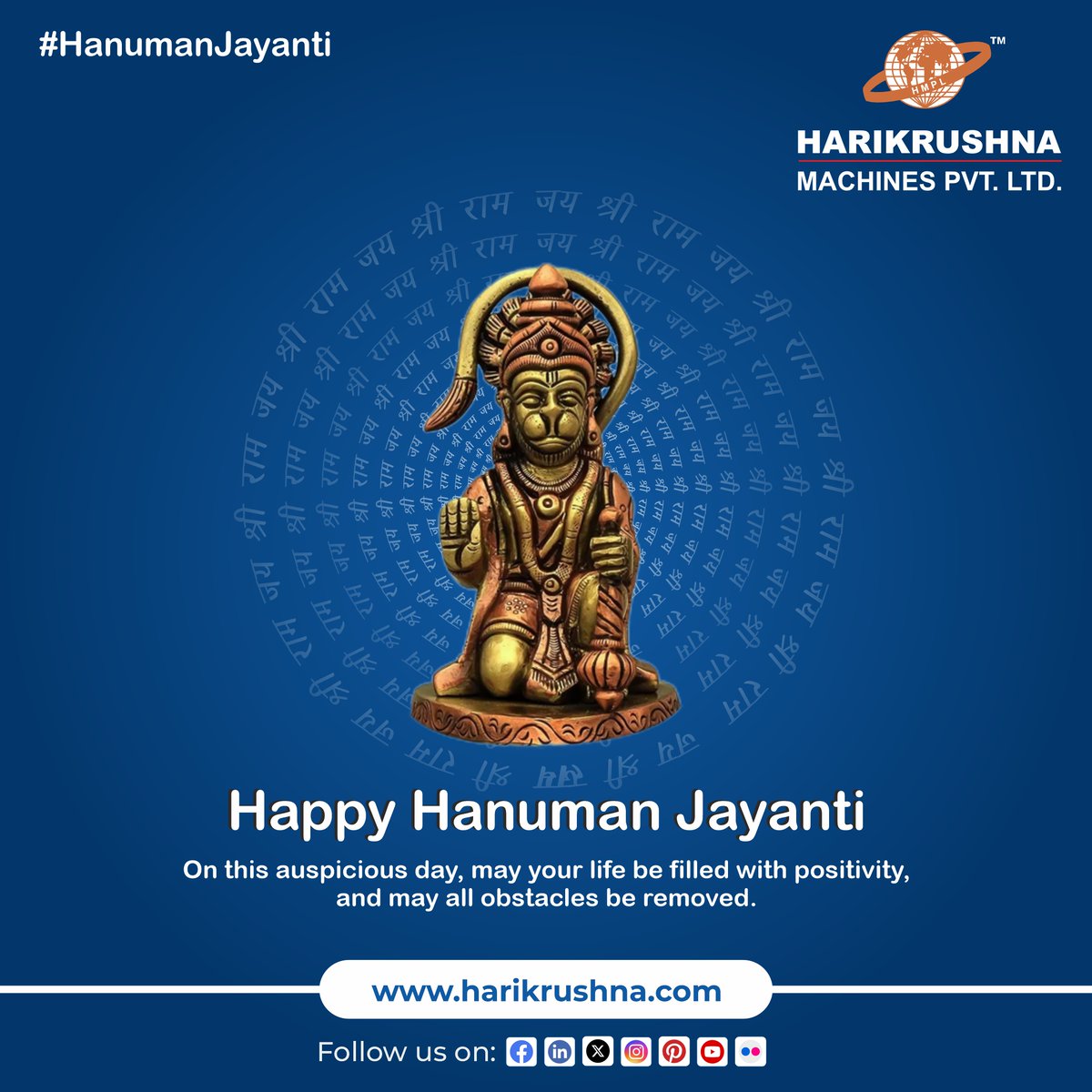 Wishing all a joyous Shri Hanuman Jayanti! 

May Lord Hanuman's blessings of Ashta Siddhis and Nav Nidhis bring peace, prosperity, and happiness to all. 🙏🕉️ 

#HanumanJayanti  #Blessings #PeaceAndProsperity #HanumanJanmotsav