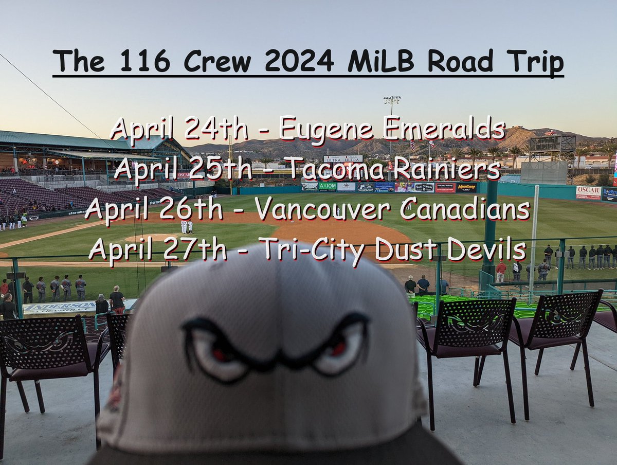 It's almost time for this year's 116 Crew 'Pocket-sized' @MiLB Road Trip @EugeneEmeralds @vancanadians @TC_DustDevils @ItsErikMertens