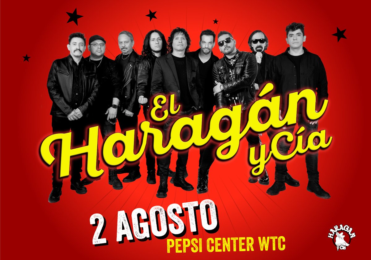 Este 02 de agosto, @ElHaraganyCia llegarán al escenario del Pepsi Center WTC para una velada al ritmo del rock mexicano.

Boletos ya disponibles en wwwmticketmaster.com.mx

#ElHaragán #ElHaragánYCía 
#PepsiCenterWTC #RockMexicano