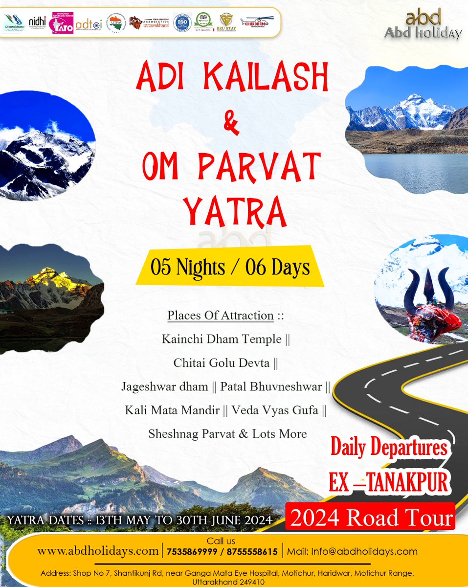 For bookings and inquiries, DM us or contact us at
abdholidays.com
Ph/WhatsApp : 075358 69999, 95209 71515
Email: info@abdholidays.com

#chardham #kedarnath #uttarakhand #badrinath #chardhamyatra #kedarnathtemple #india #uttarakhandheaven #travel #himalayas #mahadev