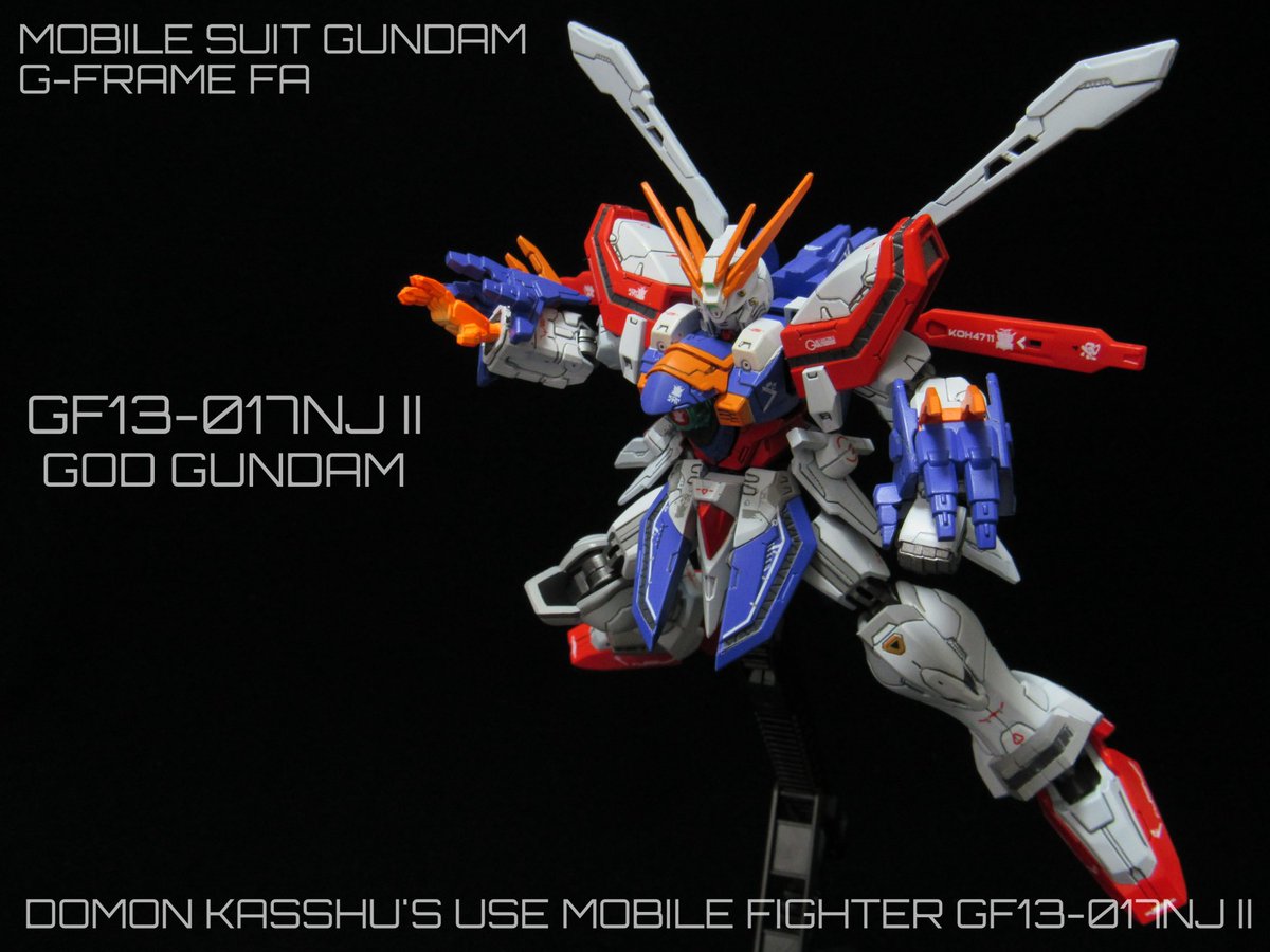 NirvanaAxel's tweet photo. 機動武道伝Gガンダム
GフレームFA
GF13-017NJⅡ
ゴッドガンダム
#ガンプラ #gunpla #gフレーム #機動戦士ガンダム #機動武道伝gガンダム #gf13017njⅡ #ゴッドガンダム #ドモンカッシュ #gframe #gundam #リペイント #全塗装 #ガンダム #gundam #食玩 #gframfa #gframe #gフレームfa https://t.co/DfQ7NFgxyX