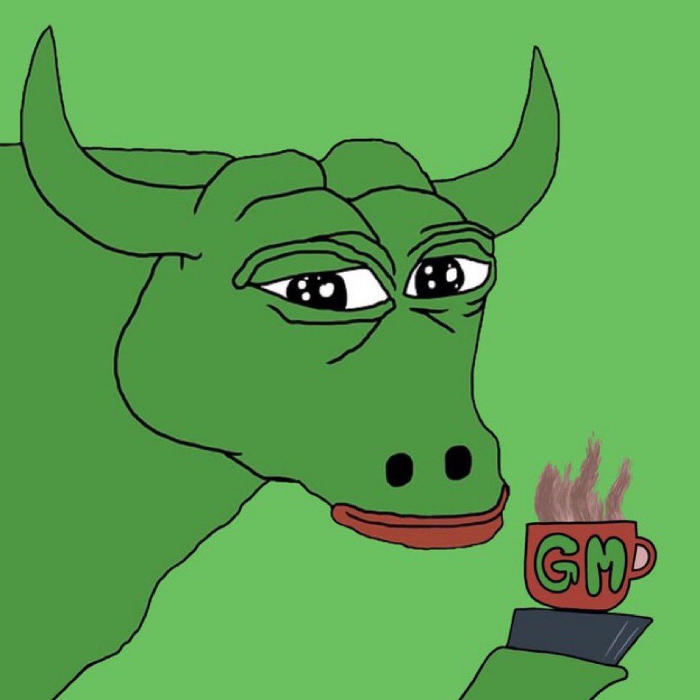Zaza0x's tweet photo. GOOD MORNING TO ALL THE $PEPE BULLS ON MY TIMELINE. 🐸☕️ 

Can i get 30 gm’s back? https://t.co/DYkjDPZnNG
