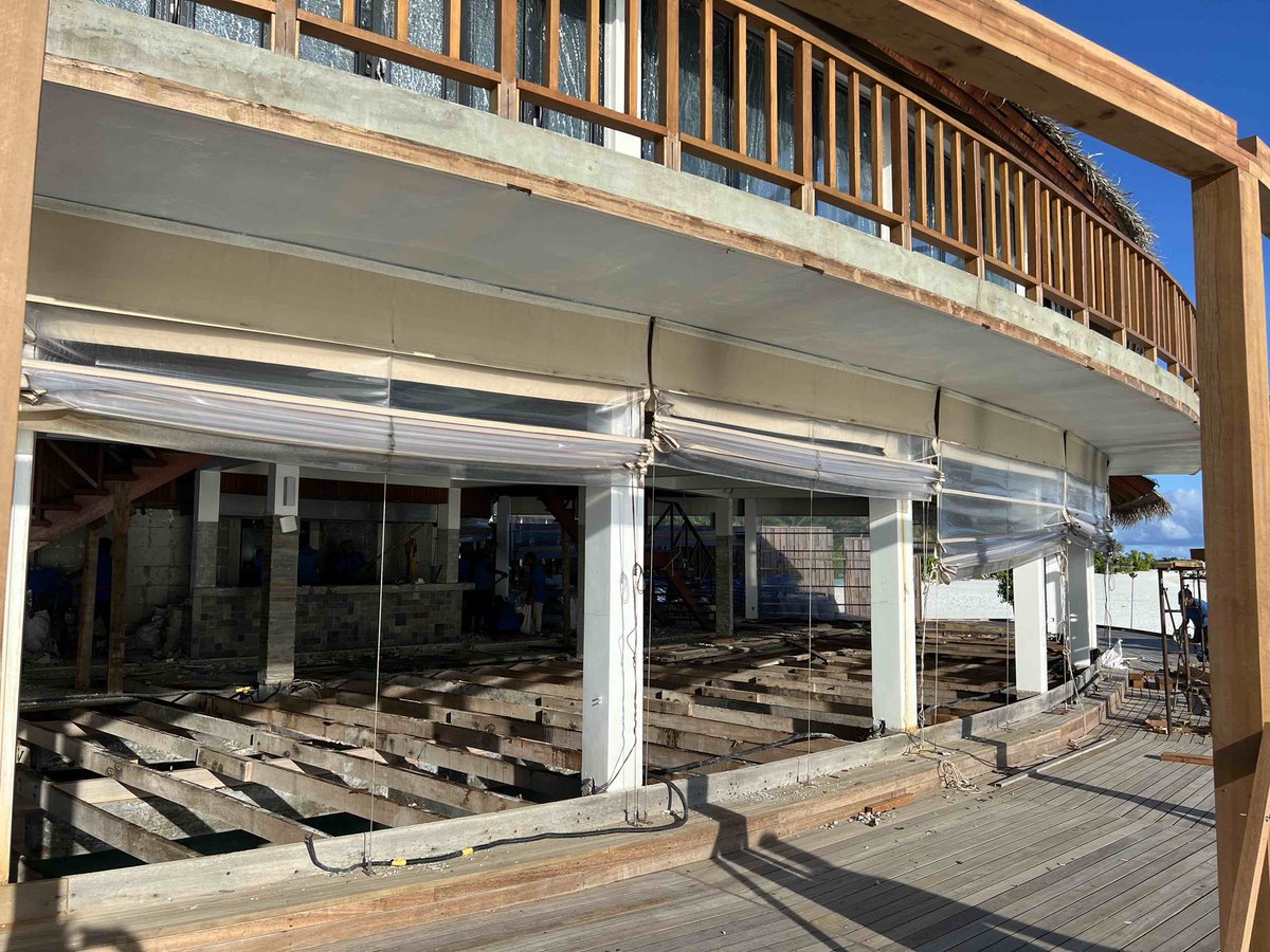 Inocapvt's tweet photo. Major refurbishment of a resort restaurant

1. #MaldivesResorts
2. #ResortDevelopmentMaldives
3. #LuxuryMaldives
4. #MaldivesConstruction
6. #MaldivesTourism
7. #InvestInMaldives https://t.co/L6WenPEW7d