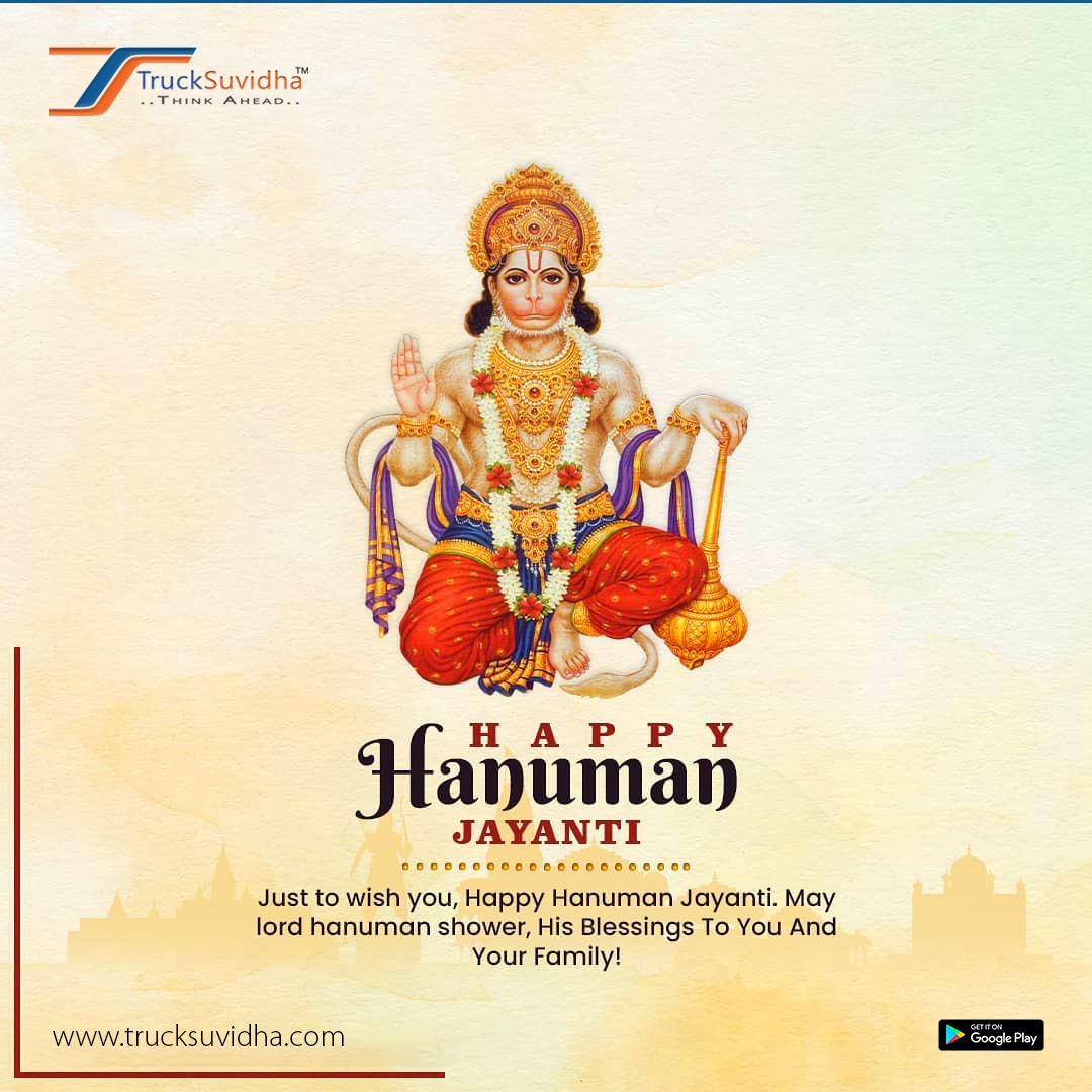 May the divine grace of Lord Hanuman illuminate your path with unwavering strength and boundless devotion. Happy Hanuman Jayanti! Let us celebrate the embodiment of courage and righteousness on this auspicious occasion.

#HanumanJayanti #DivineBlessings