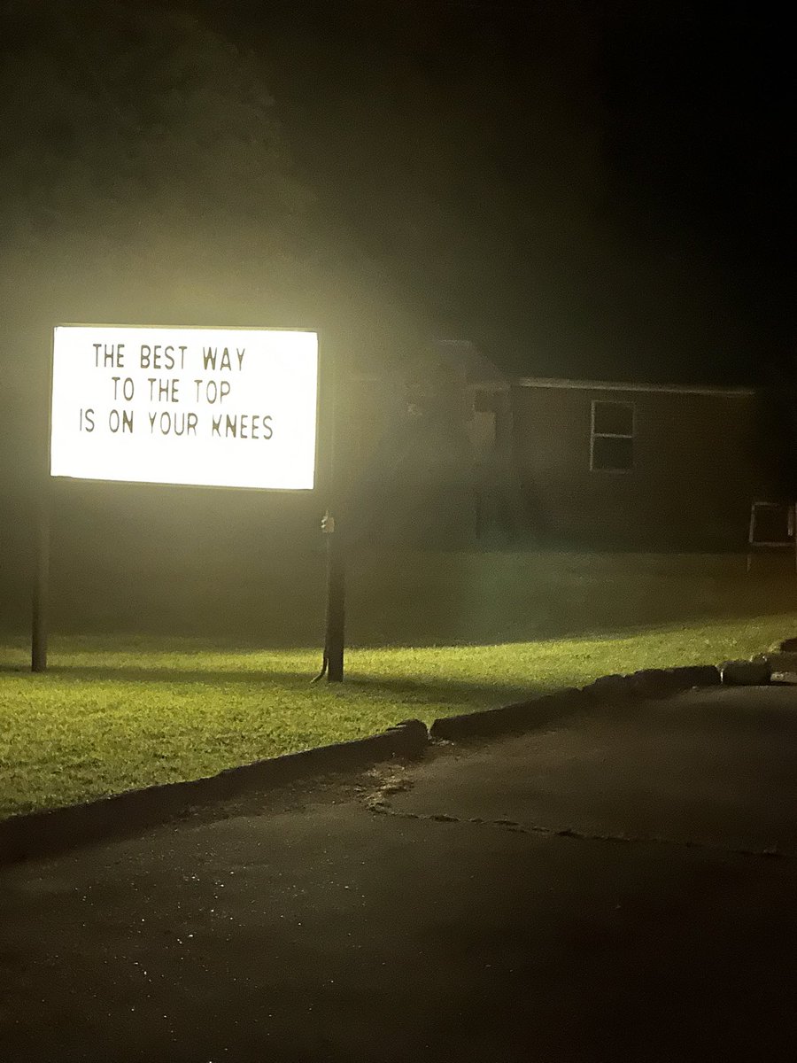Mostly_Jovial's tweet photo. Apologies for the absence. Had a really rough week. Have a funny sign I encountered. Churches be wild. https://t.co/BwBNS162hu