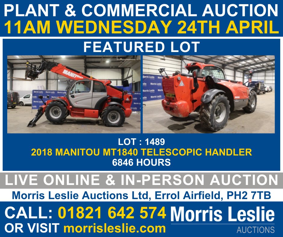 Our Monthly Plant and Commercial Auction takes place tomorrow, Wednesday 24th April at 11am! 

Visit bit.ly/April-P-C-A for the full catalogue of entries! Register to bid here: bit.ly/BidRegister

#PlantAuction #MachineryAuction #PlantMachinery #CommercialAuction