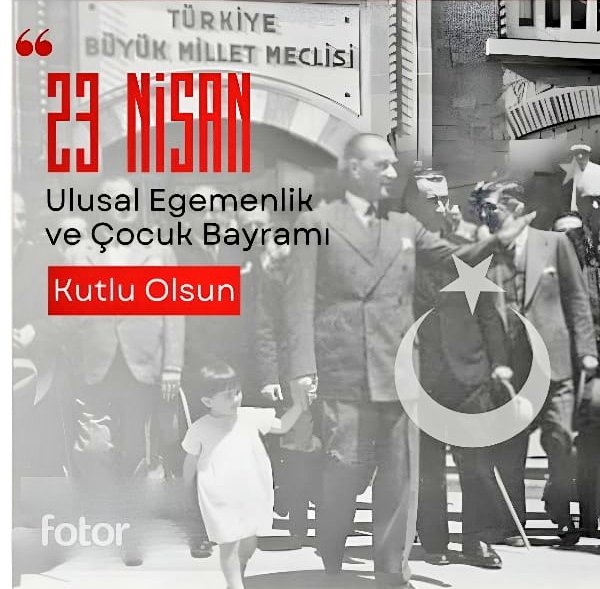 Egemenliğimizin, bağımsızlığımızın ve demokrasimizin simgesi Türkiye Büyük Millet Meclisimizin 104. kuruluş yılı ve 23 Nisan Ulusal Egemenlik ve Çocuk Bayramı Kutlu Olsun. 🇹🇷