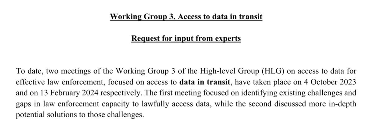 'Microsoft explained that the problem is more legal than technical (except on encryption). As an illustration..referred to the technical work already conducted to develop #LawfulInterception in #realtime capabilities of for #Skype calls or #Teams services' home-affairs.ec.europa.eu/document/downl…