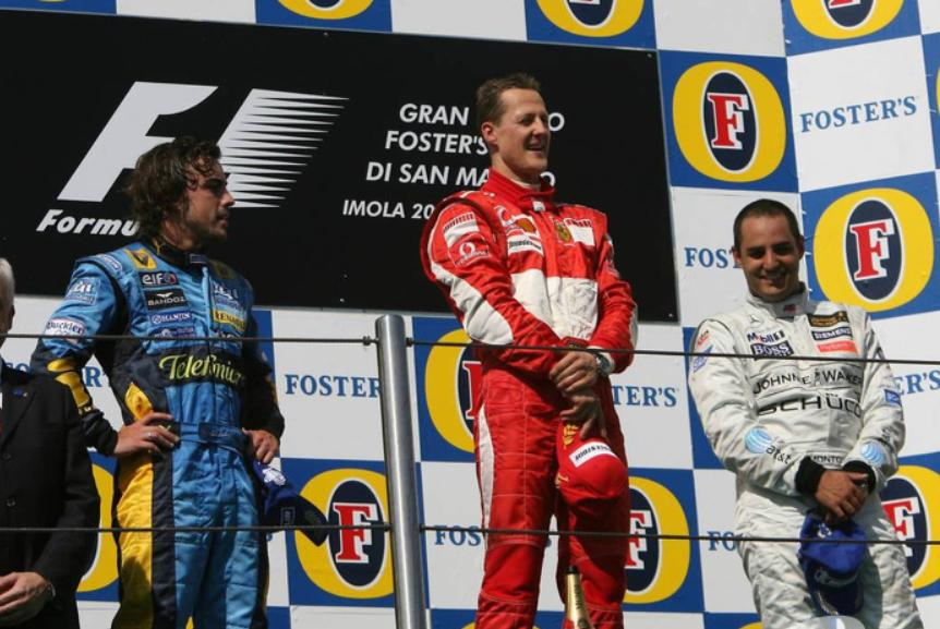 #F1 #OnThisDay, April 23rd 2006, polesitter @schumacher took victory for @ScuderiaFerrari at the #SanMarinoGP . @alo_oficial in the Renault and @jpmontoya in the @McLarenF1 had a great race to finish 2nd and 3rd. youtube.com/watch?v=wjcCto… #MsportXtra @UnracedF1