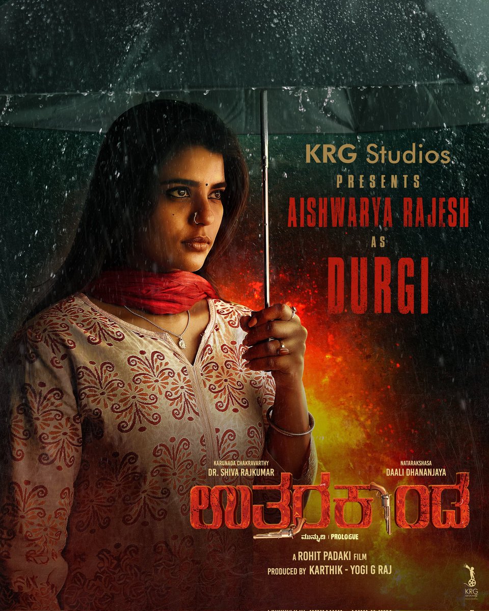 Talented @aishu_dil makes her debut in the Kannada Film Industry with @KRG_Studios much-awaited #Uttarakaanda, She will be portraying the role of #Durgi in the film. @NimmaShivanna @Dhananjayaka @RohitPadaki @ItsAmitTrivedi @Chaithra_Achar_ @KRG_Connects @proyuvraaj