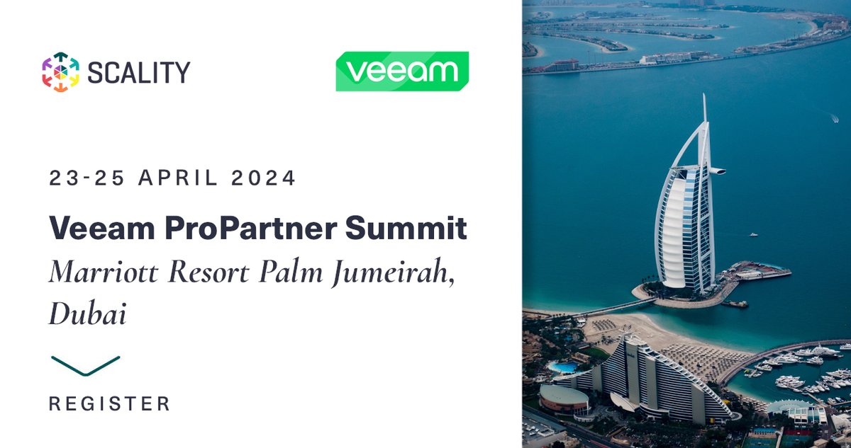 In Dubai for the @Veeam ProPartner Summit? So are we! Come say hello! go.veeam.com/propartner-sum…