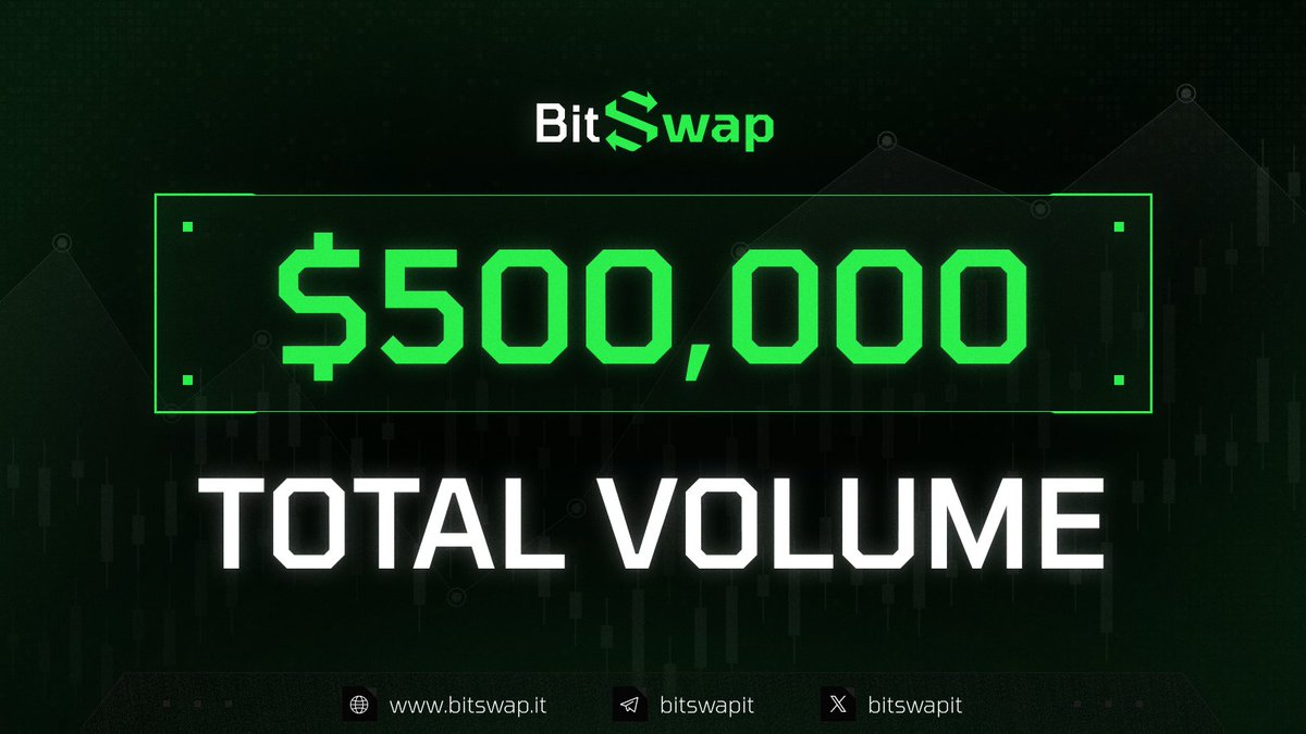 As the $BITS Protocol expands further, we've surpassed $500,000 in total volume with around 500 transactions ✨

This marks the initial stages of our journey. With ongoing enhancements to #BitSwap, we are only going to see greater growth!♻️

Keep an eye out for further updates!🕵️