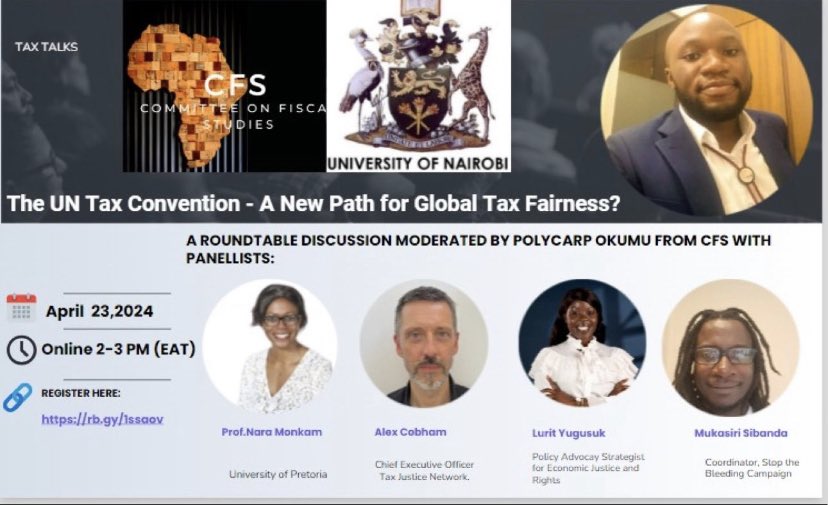 It’s April 23rd & we’re quite charged up by the recent trajectory of global consultations on the #UNTaxConvention.

But we ask a critical question - what truly does an #inclusive & #equitable global tax regime look like?

Join the debate from 2-3 pm EAT➡️: rb.gy/1ssaov