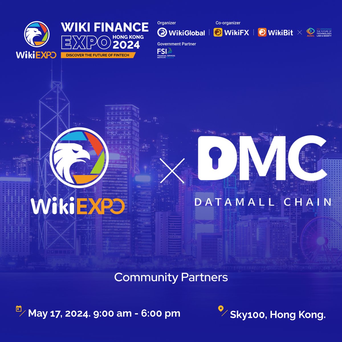 Catch @datamallcoin ,Community Partners at #WikiEXPO HongKong.

Datamall Chain is an open source blockchain platform which provides stable and decentralized storage services for web3 and Dapps.

Free Tickets：lnkd.in/gQfZnGQj