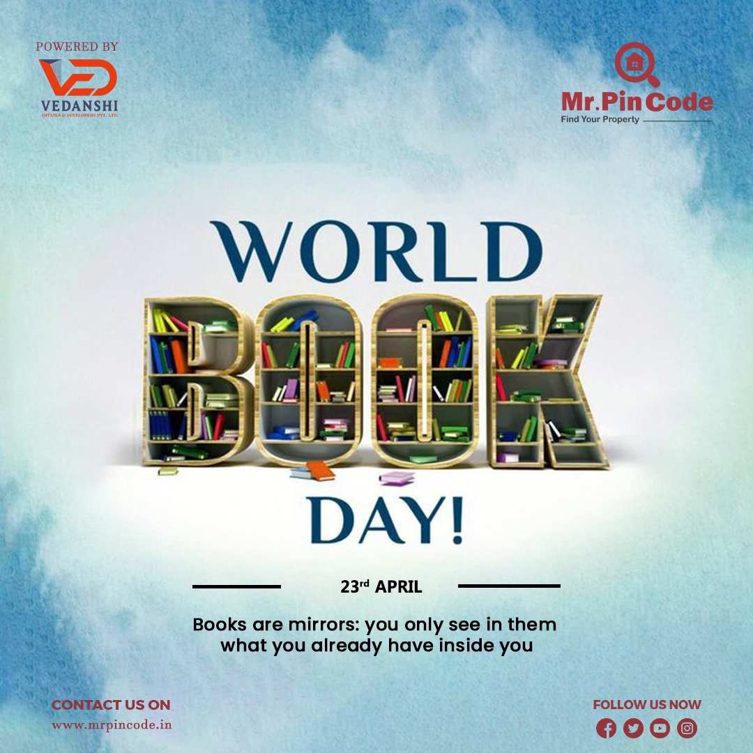 Happy World Book Day! Let's celebrate the magic of books and the knowledge they bring. #WorldBookDay #ReadingIsPower #MrPincodeRealEstate