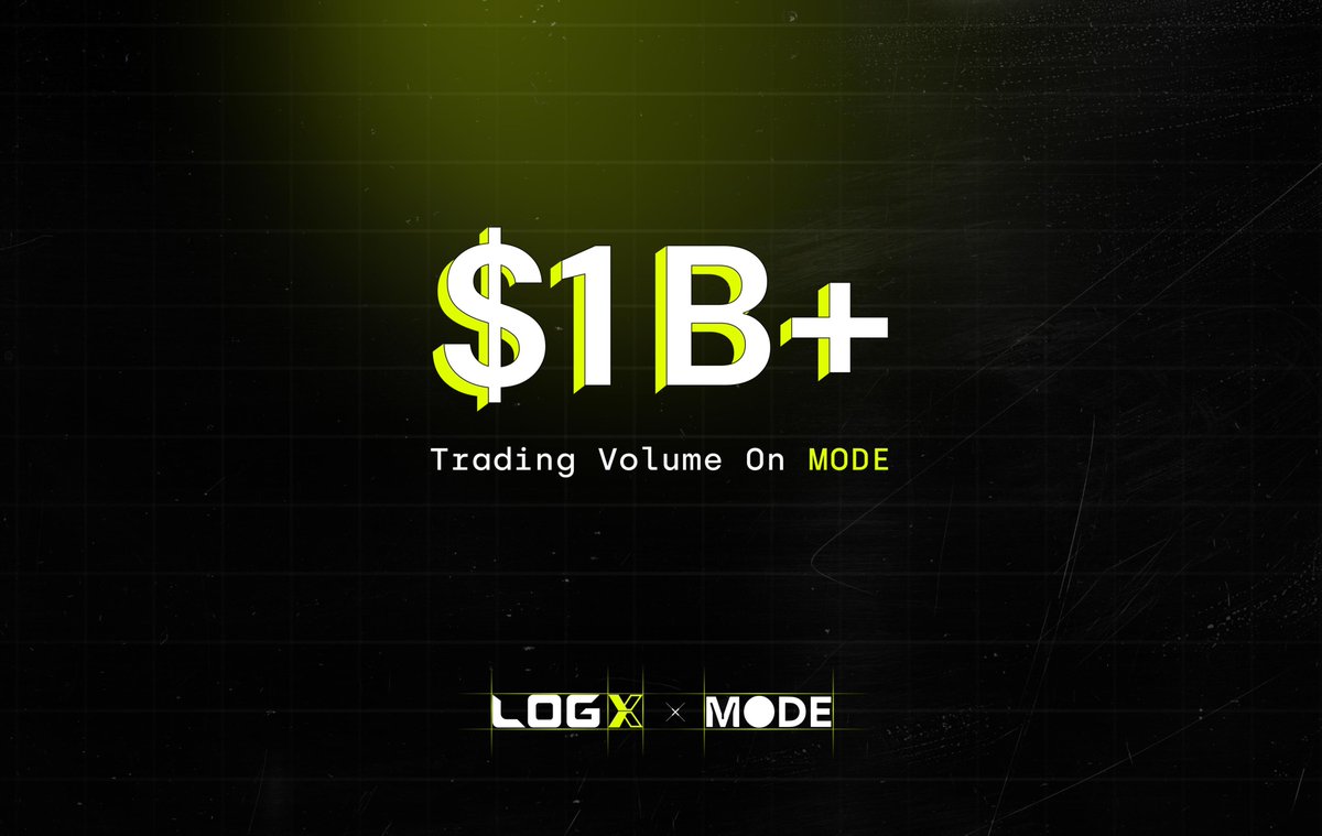 We've Surpassed $1B in Trading Volume on <a href="/modenetwork/">Mode 🟡</a>! 💥💥

Grateful to the Mode community and all Mochads for embracing LogX🙏