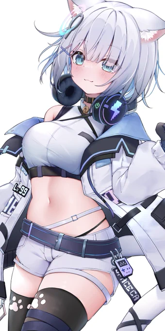 #これを見た人は水色又は青色と白色の混ざった色の画像を貼れうちの子ちゃん 