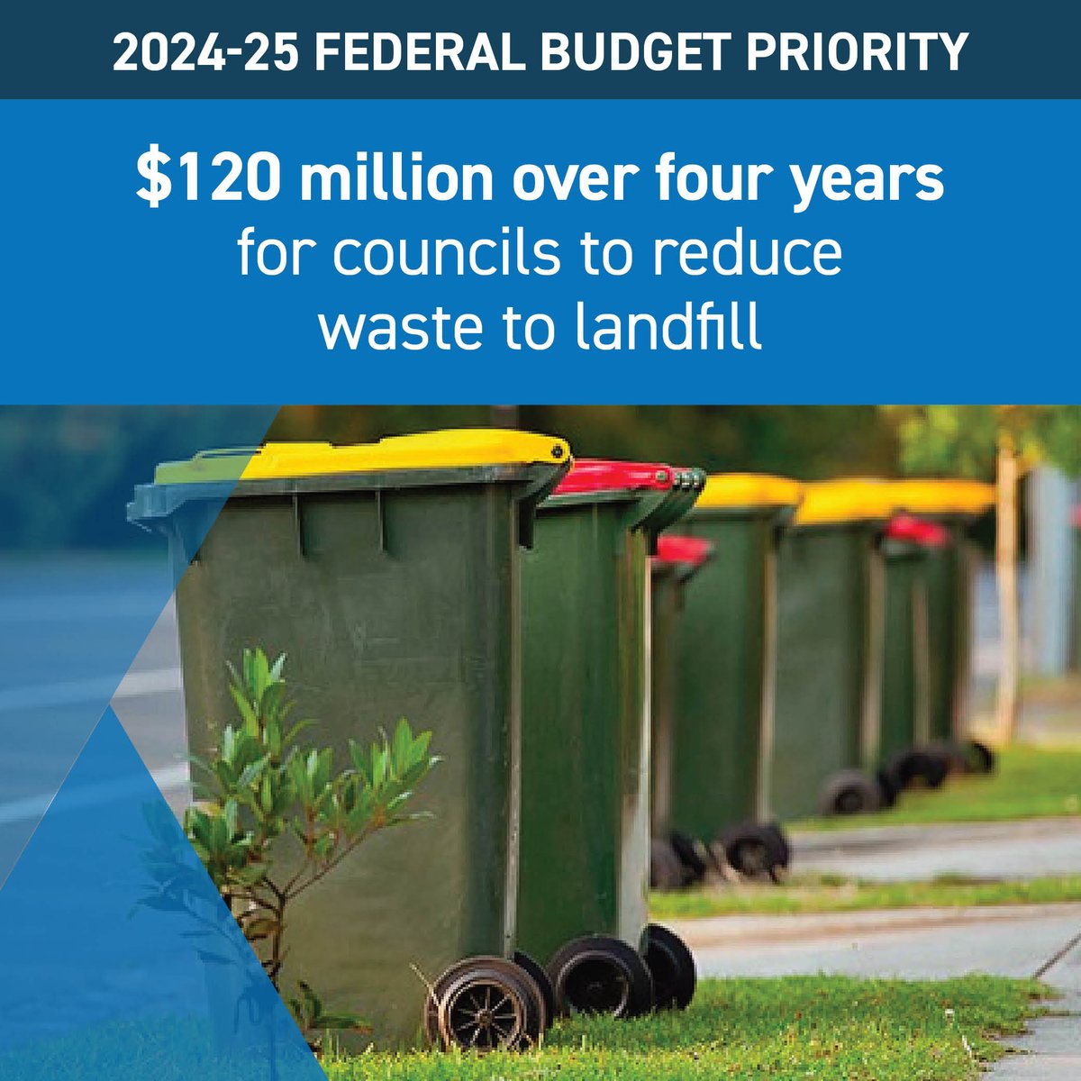 We want the Federal Government to provide $120 million over 4 years to standardise #bins across Australia to reduce #waste to landfill. Standardising lids would allow us to run an education campaign so people know what to put in their #bins. Read more 👉bit.ly/3WdTOIq