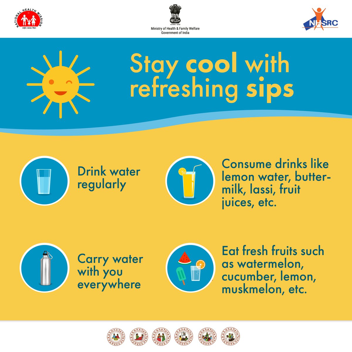 As the temperature rises, remember to keep yourself hydrated! 💧Stay hydrated  indoors or outdoors, make sure to drink plenty of water throughout the day to stay refreshed and healthy.
#StayHydrated #SummerSafety #AyushmanArogyaMandir #BeatTheHeat