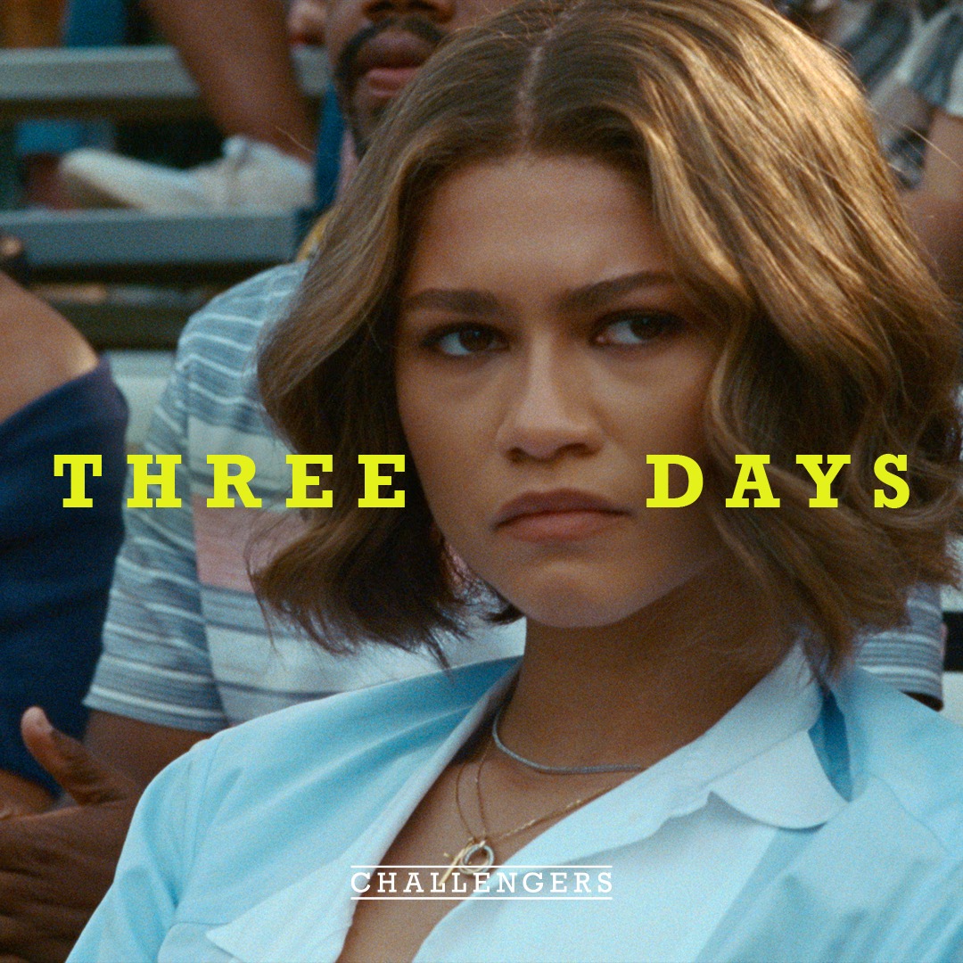 Get your racquets prepped for #ChallengersMovie in 3 days!🎾​ Releasing in cinemas in India on April 26. ​ #WarnerBrosIndia #Challengers #Zendaya #LucaGuadagnino