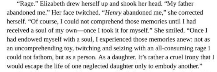 i truly really do believe people that say william isn’t neglectful/abusive or that he loved and cared for elizabeth do Not know how to read