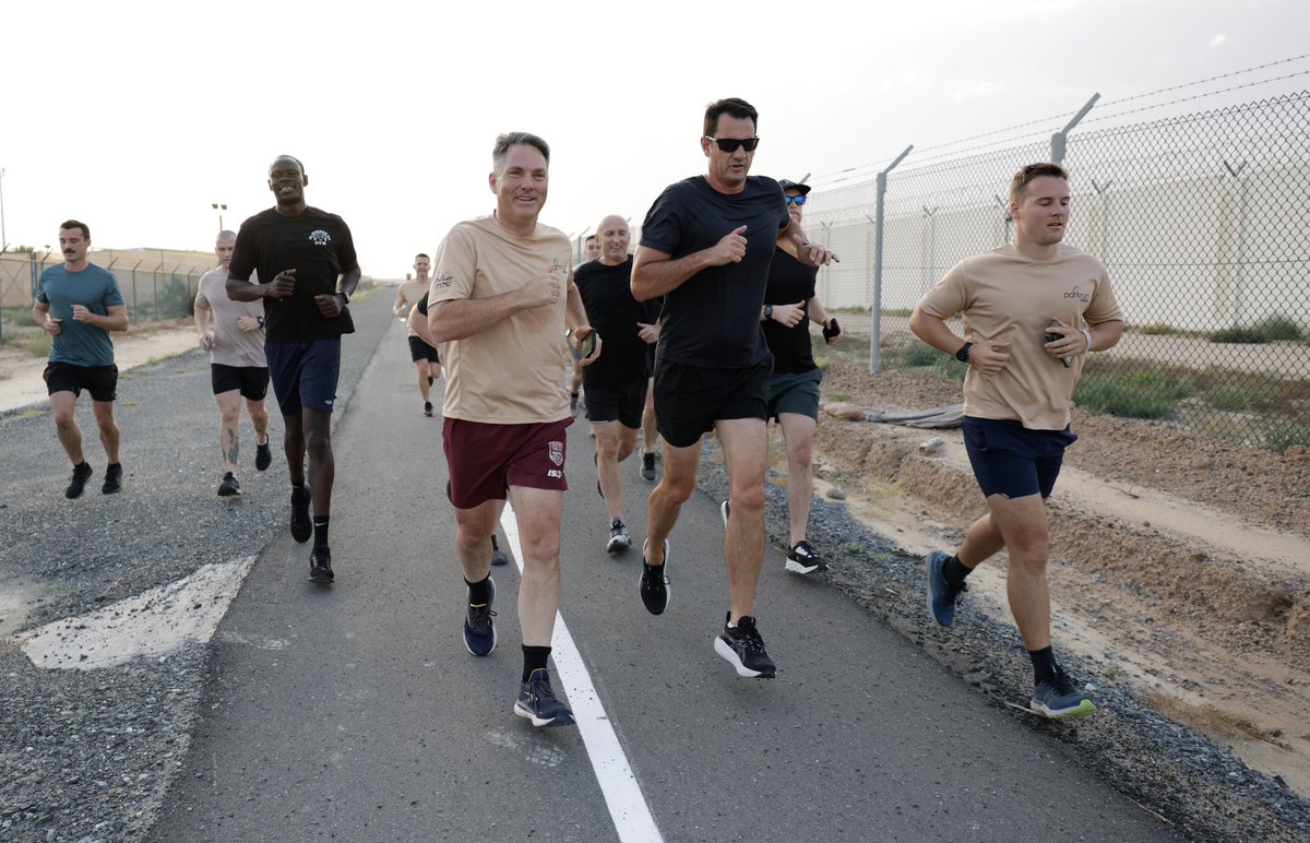 In the lead up to Anzac Day, it is an honour to visit ADF personnel deployed to Headquarters Middle East and join them for a morning run. Whether they are serving overseas or at home, we thank all of those who wear our nation’s uniform. Their service keeps our country safe.