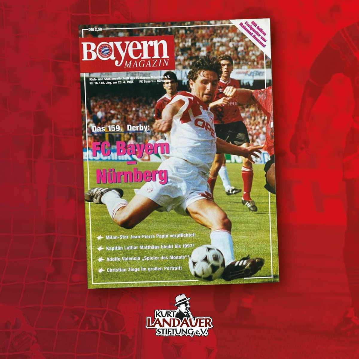 HEUTE VOR 30 JAHREN -
PHANTOMTOR VON THOMAS HELMER

Am 23. April 1994 – heute vor 30 Jahren – lieferte der FC Bayern München wieder einmal ein Bundesligaspiel für die Geschichtsbücher. Am 32. Spieltag der Saison 1993/94 erzielte…

facebook.com/share/p/rZmNBA…