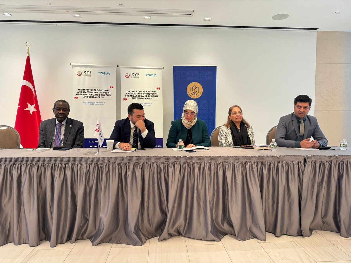 fsahat's tweet photo. Co-hosted a side event focusing on #SDG16, opened by H.E. @BobRae48 PR of @CanadaUN.
I also had the privilege to speak in an event organized by the @ICYF_Official, opened by H.E. @tahaayhan &amp; HE @Idiapa PR of @OICatUN.

#ECOSOCYouthForum #Youth2030 #YouthEmpowerment #YouthLead https://t.co/PAk2JB3YIS