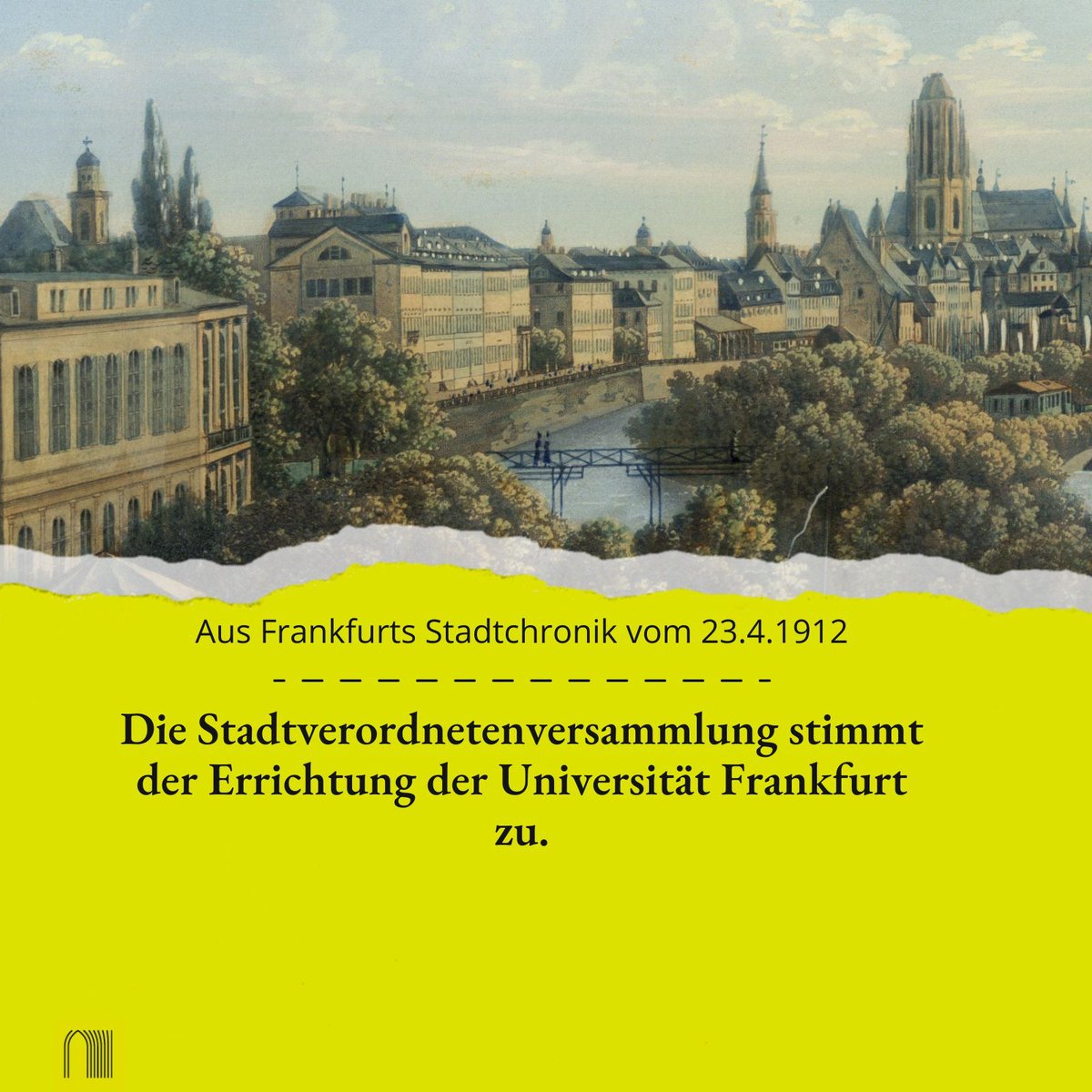 #Frankfurt|er #Stadtgeschichte #OnThisDay: #GoetheUni #Abstimmung #Stadtverordnete @Stadt_FFM #Stadtchronik #FFM