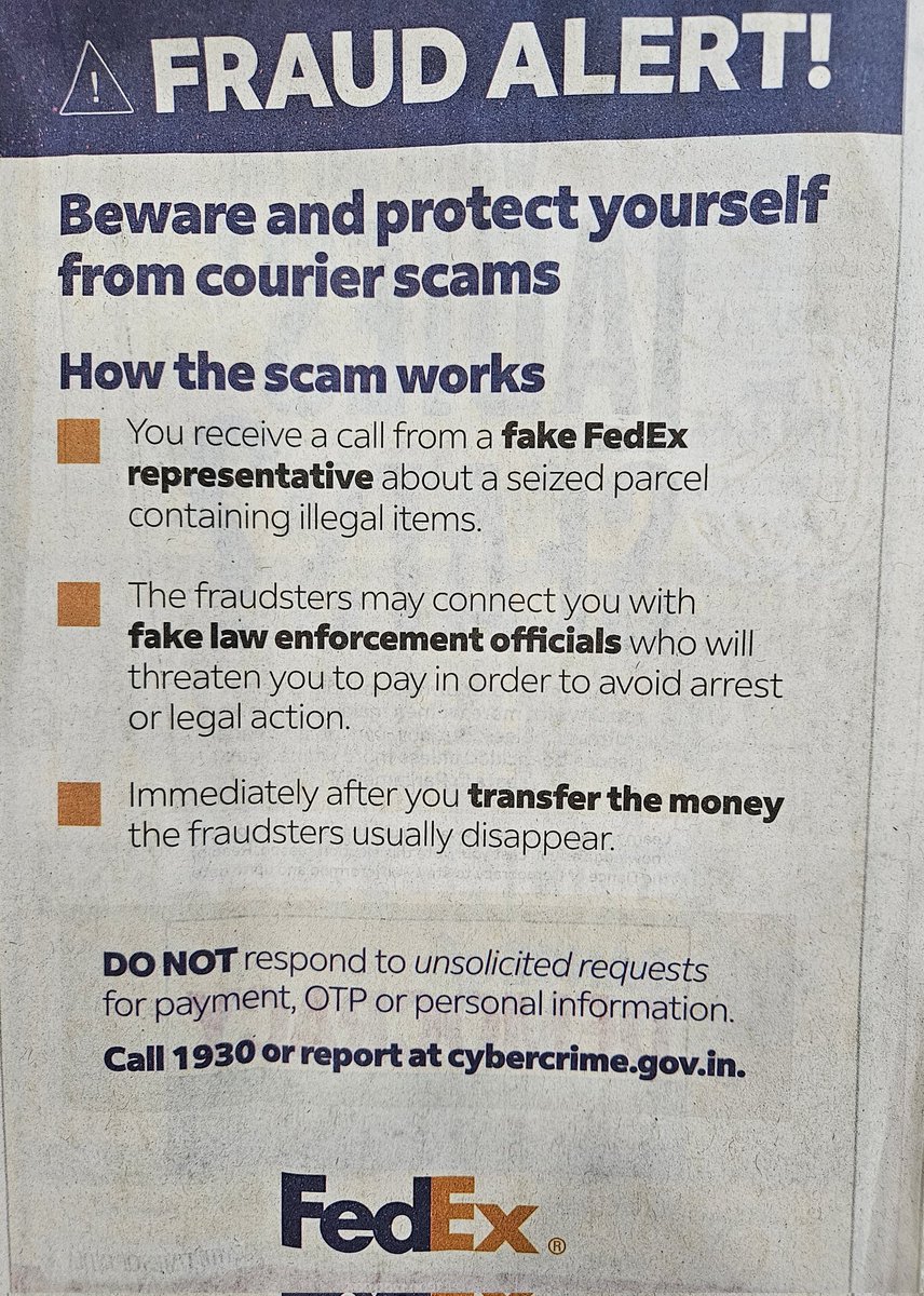 Protect yourself from fake Digital Arrest

#ScamAlert #FraudAlert #digitalarrest
#ॐ_हं_हनुमंते_नमः 

<a href="/dcpouter/">DCP OUTER DELHI</a> <a href="/DelhiPolice/">Delhi Police</a>