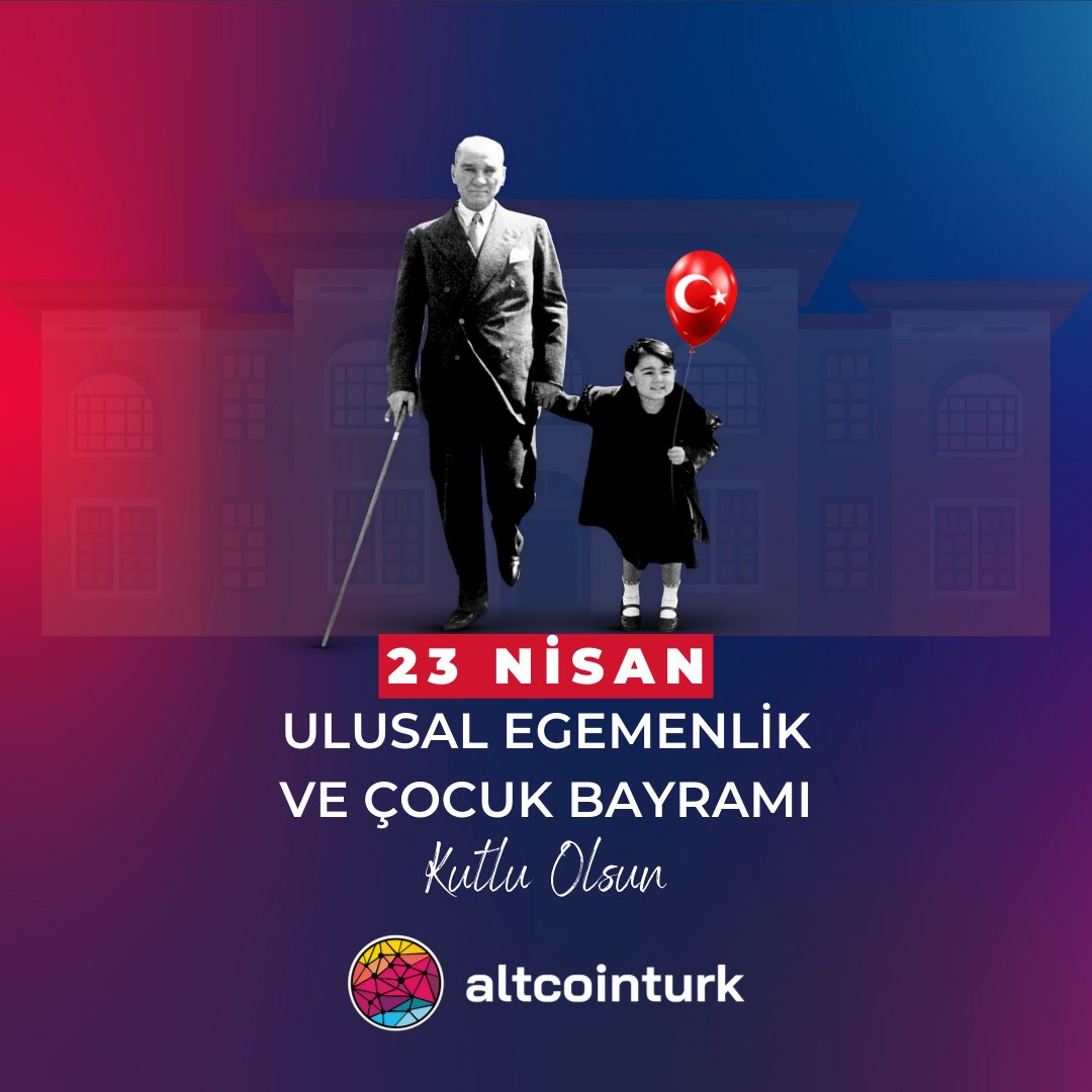 altcointurk's tweet photo. Türkiye Büyük Millet Meclisi’nin açıldığı ve Mustafa Kemal Atatürk’ün çocuklara armağan ettiği o güzel gün, bugün! 🩷
23 Nisan Ulusal Egemenlik ve Çocuk Bayramımız Kutlu Olsun! 🇹🇷 https://t.co/sys9RSrkDg