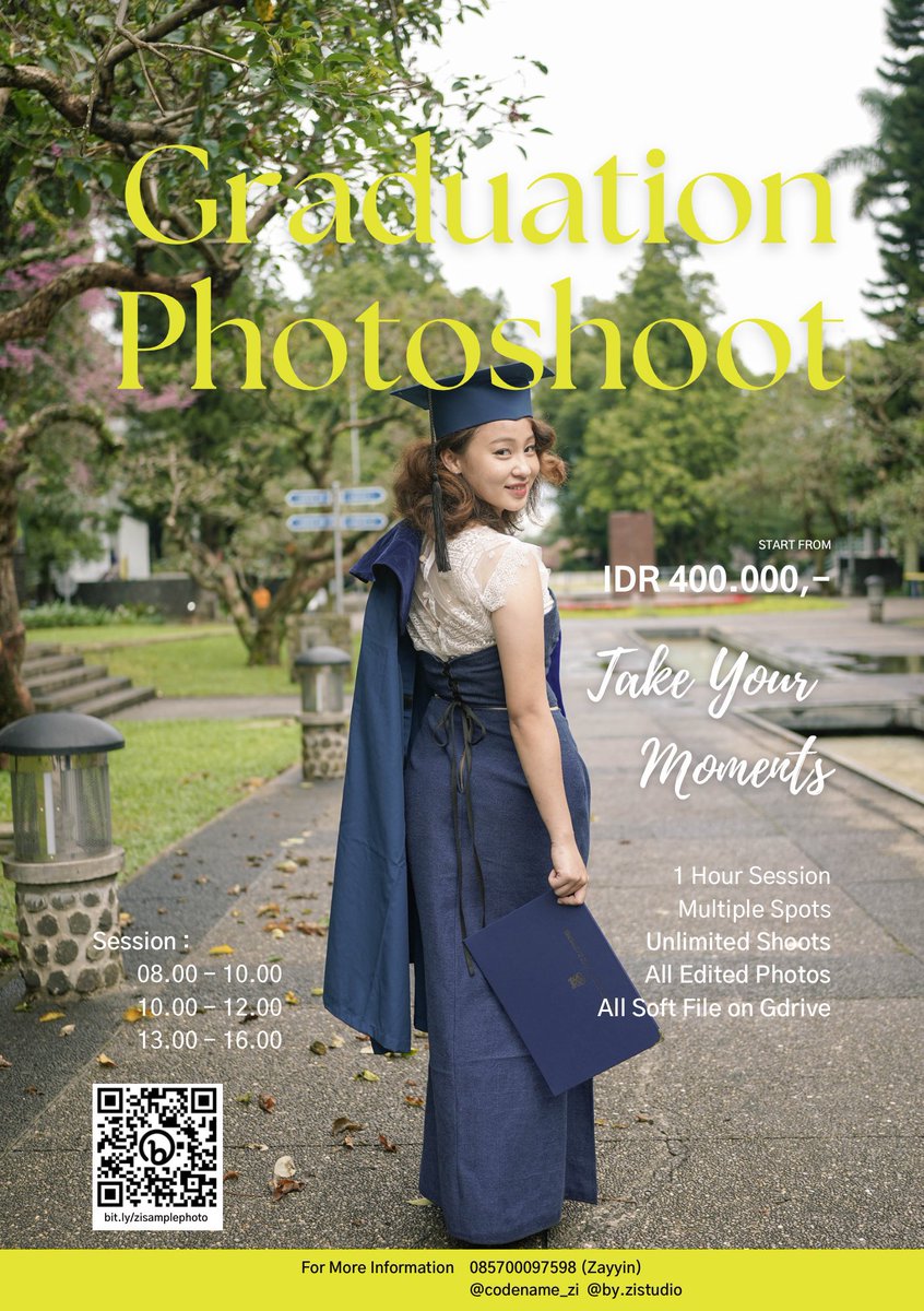 z_millah's tweet photo. GRADUATION PHOTOSHOOT

Open untuk foto wisuda bulan April area Bandung. Khususnya wispril ITB, masih ada slot kosong tgl 25-30 April nihh

Untuk kamu yang butuh jasa fotografer perempuan bulan ini bisa DM atau hubungi instagram https://t.co/ywY6pqzg3L https://t.co/TZEjP0iG3V