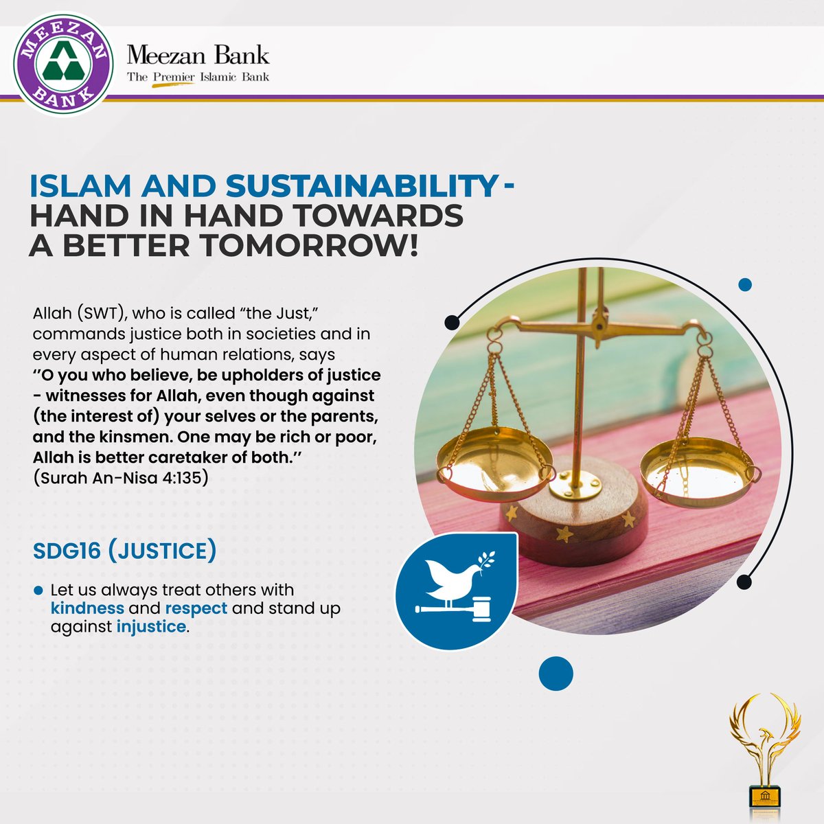 As individuals, we can contribute towards achieving SDG16 by advocating for inclusive and fair governance, promoting the rule of law and opposing discrimination and corruption within our communities and institutions.

#SDG16 #Justice #IslamicValues